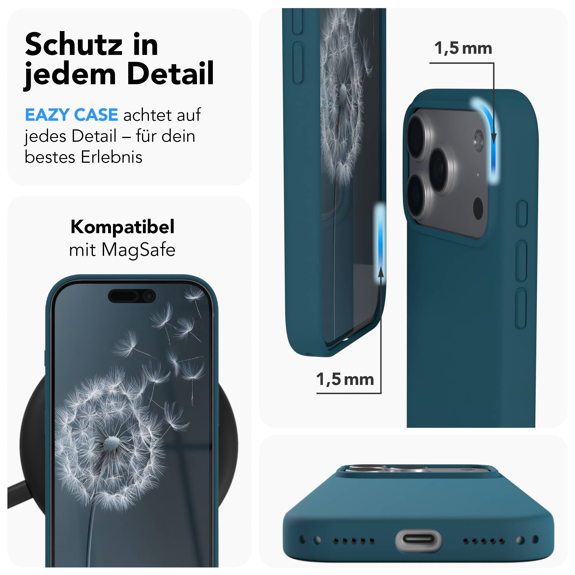 iPhone 17 Pro MagSafe Silikonhülle mit Kameraschutz von EAZY CASE