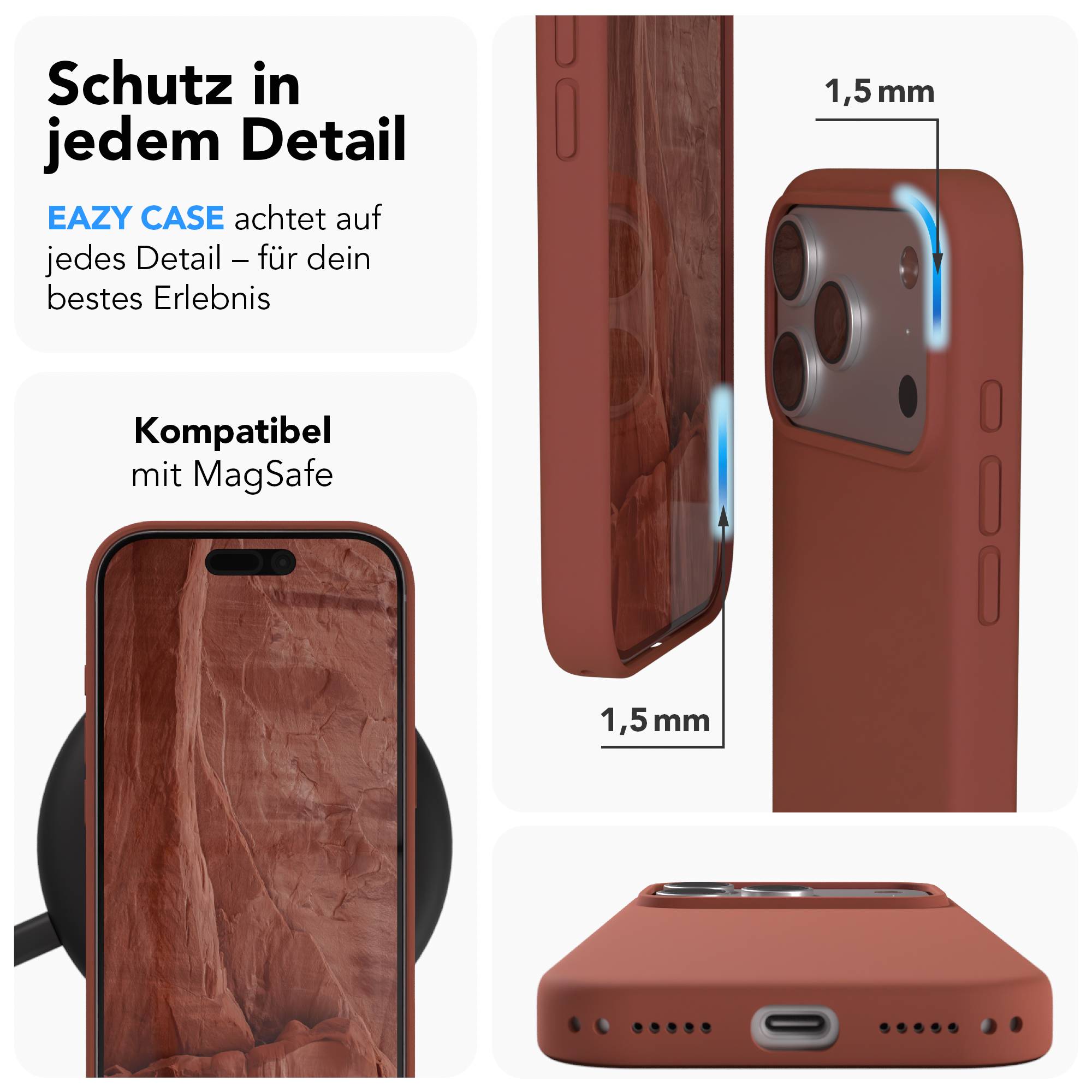iPhone 17 Pro MagSafe Silikonhülle mit Kameraschutz von EAZY CASE