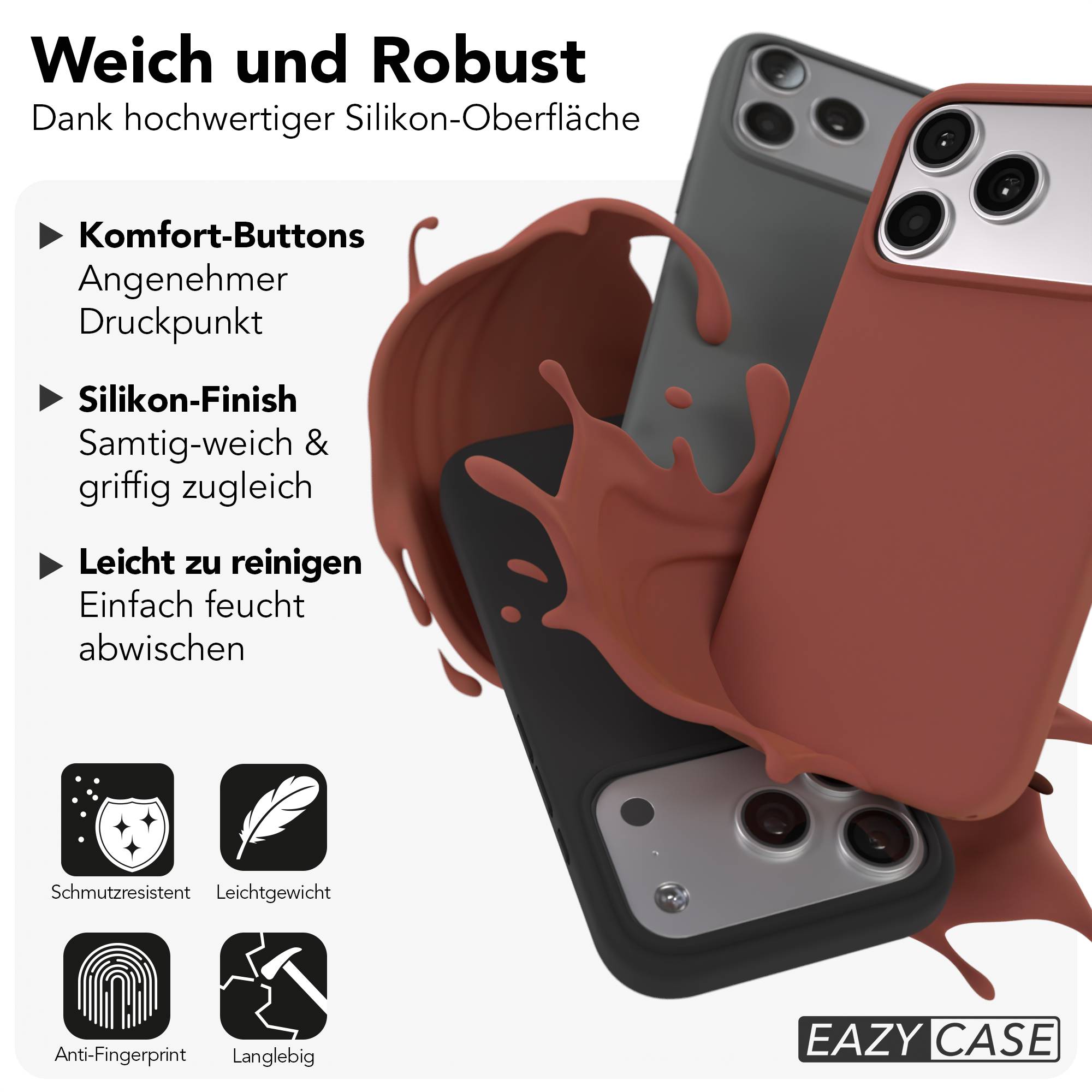 iPhone 17 Pro MagSafe Silikonhülle mit Kameraschutz von EAZY CASE