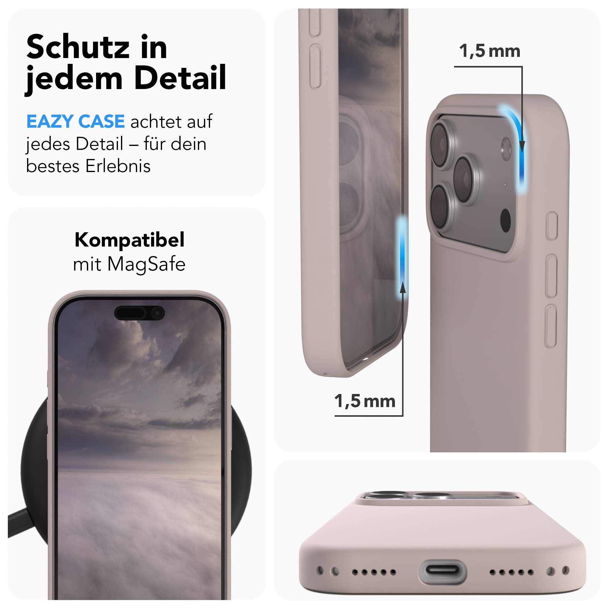 iPhone 17 Pro MagSafe Silikonhülle mit Kameraschutz von EAZY CASE