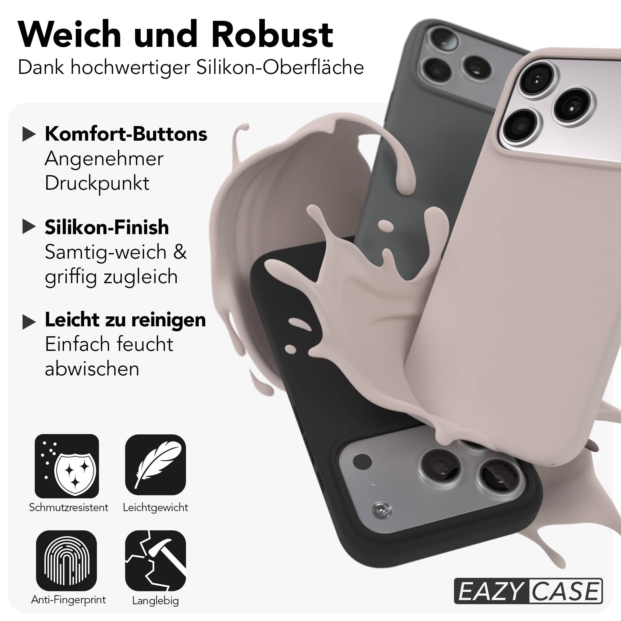 iPhone 17 Pro MagSafe Silikonhülle mit Kameraschutz von EAZY CASE
