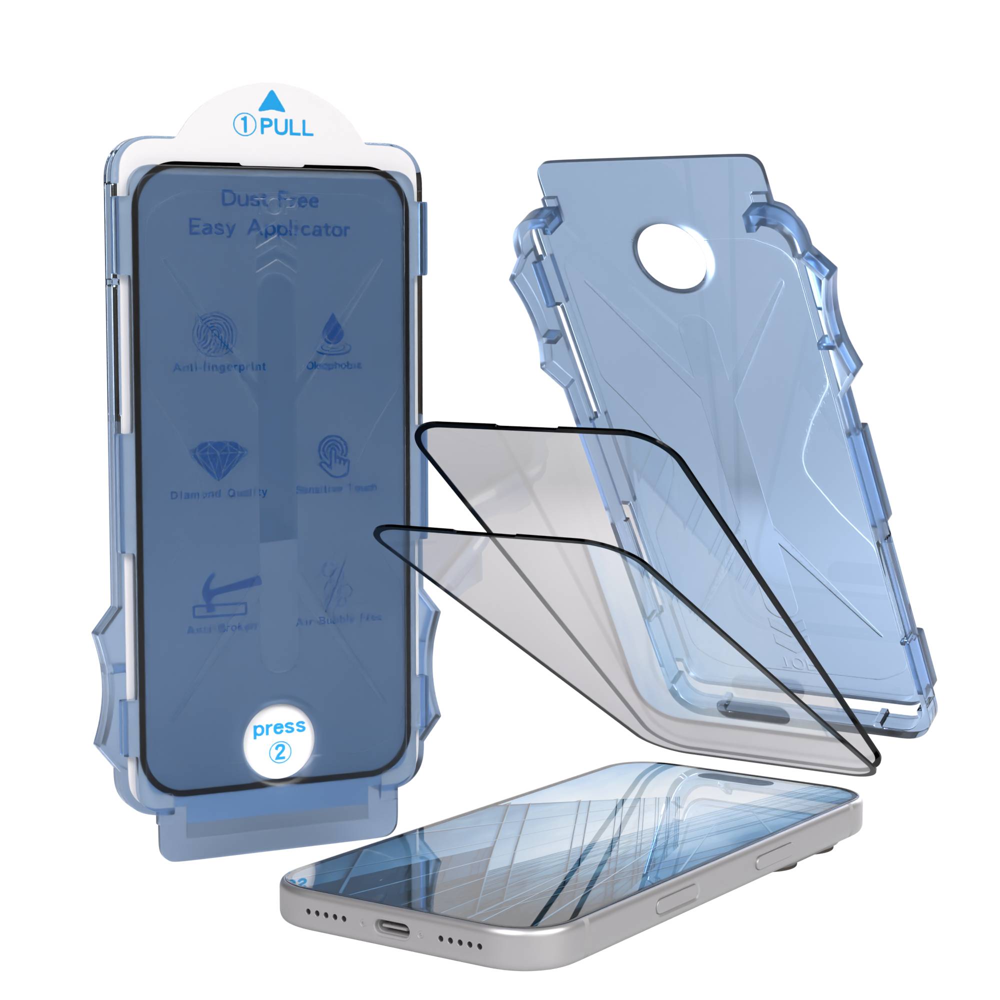 iPhone 17 Pro Schutzfolie mit Installationsrahmen und Kameraschutz Set