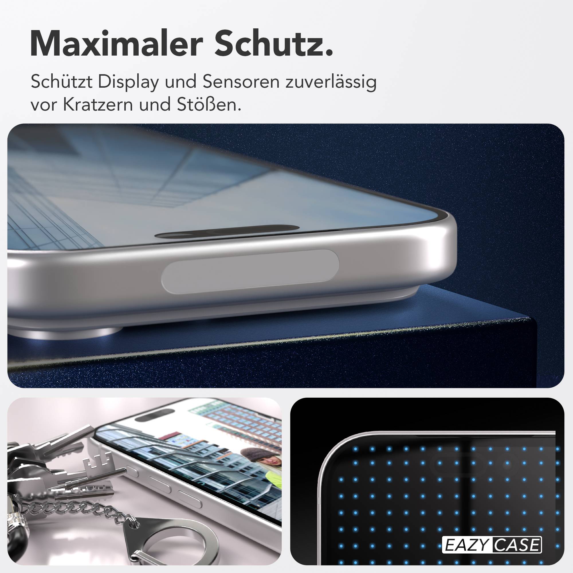 iPhone 17 Pro Schutzfolie mit Installationsrahmen und Kameraschutz Set