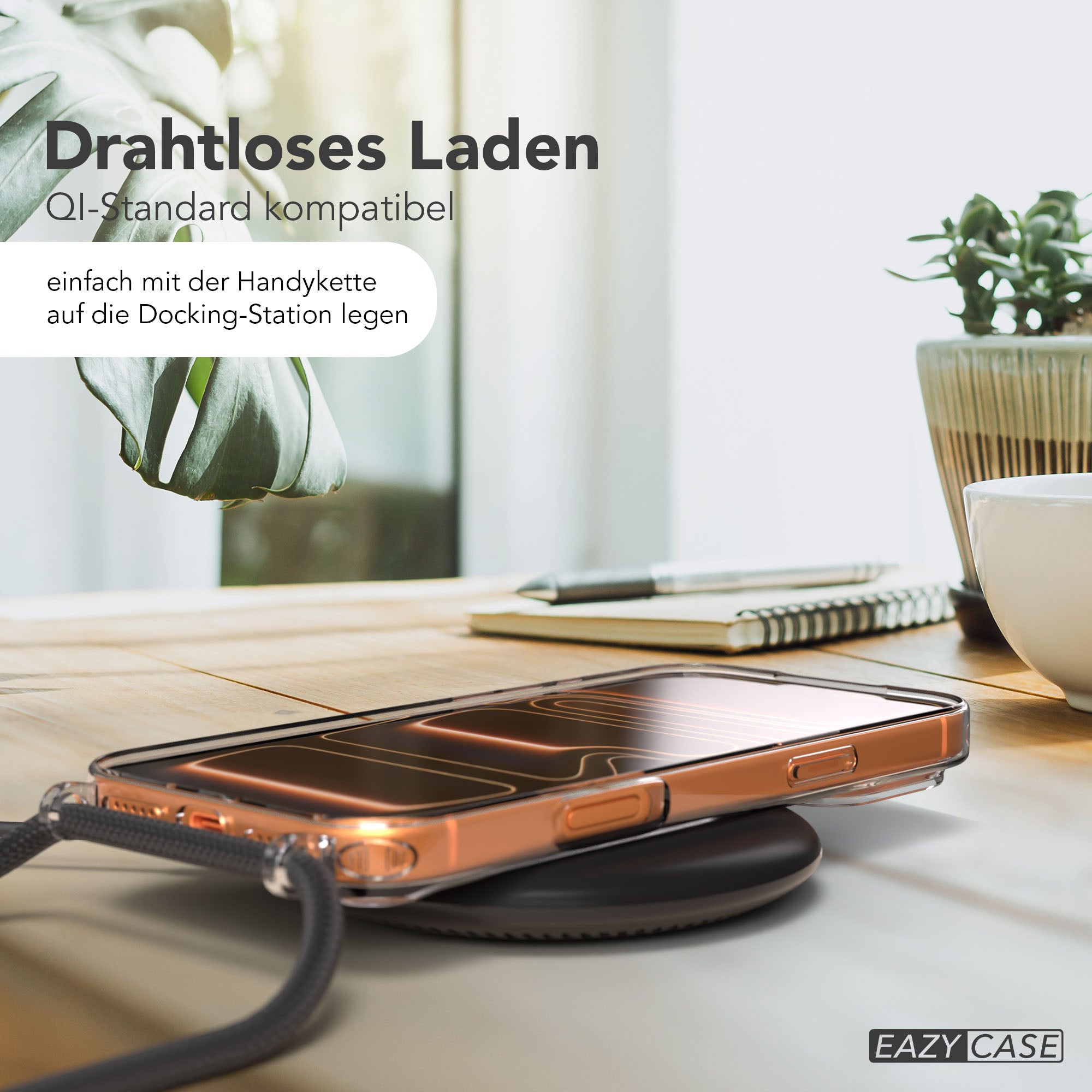 iPhone 17 Pro Max TPU Hülle mit Handyketten Ösen und MagSafe Magnetring