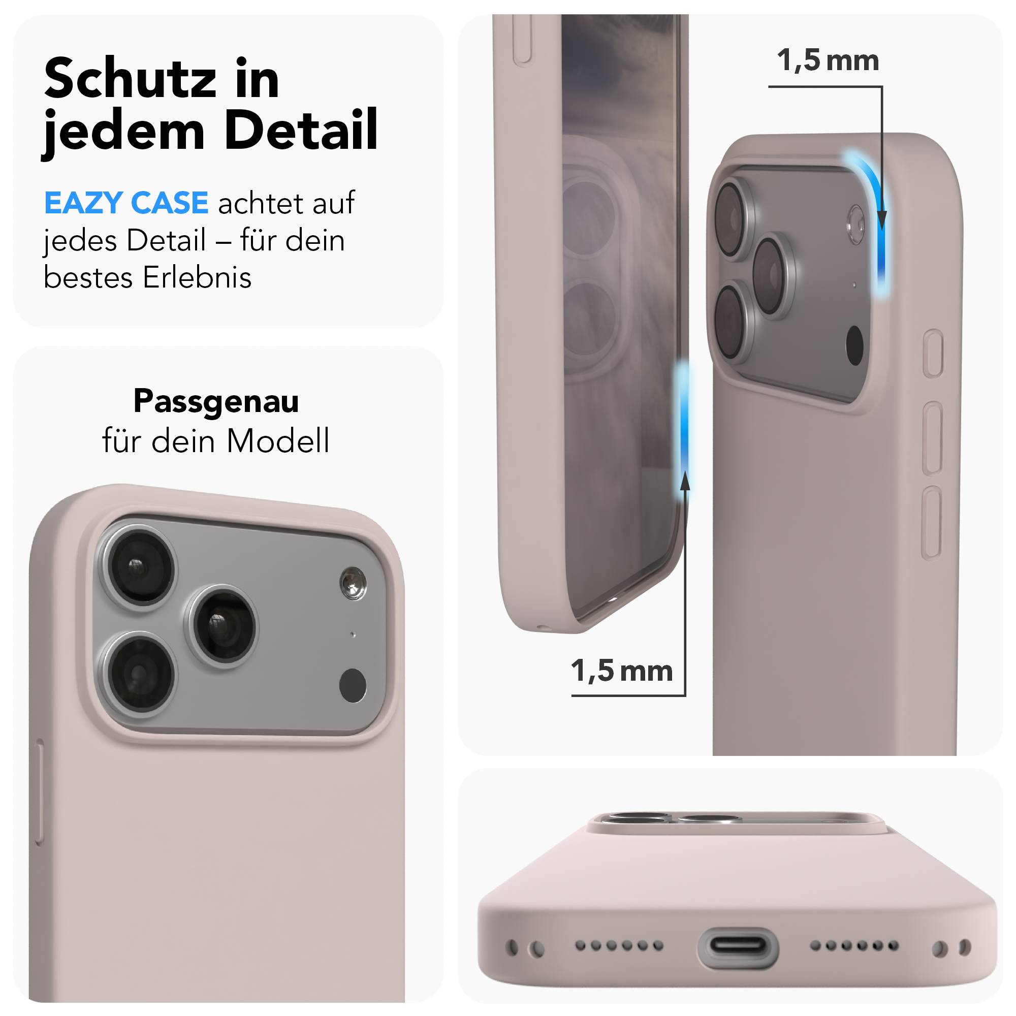 iPhone 17 Pro Max Premium Silikonhülle mit Kameraschutz von EAZY CASE