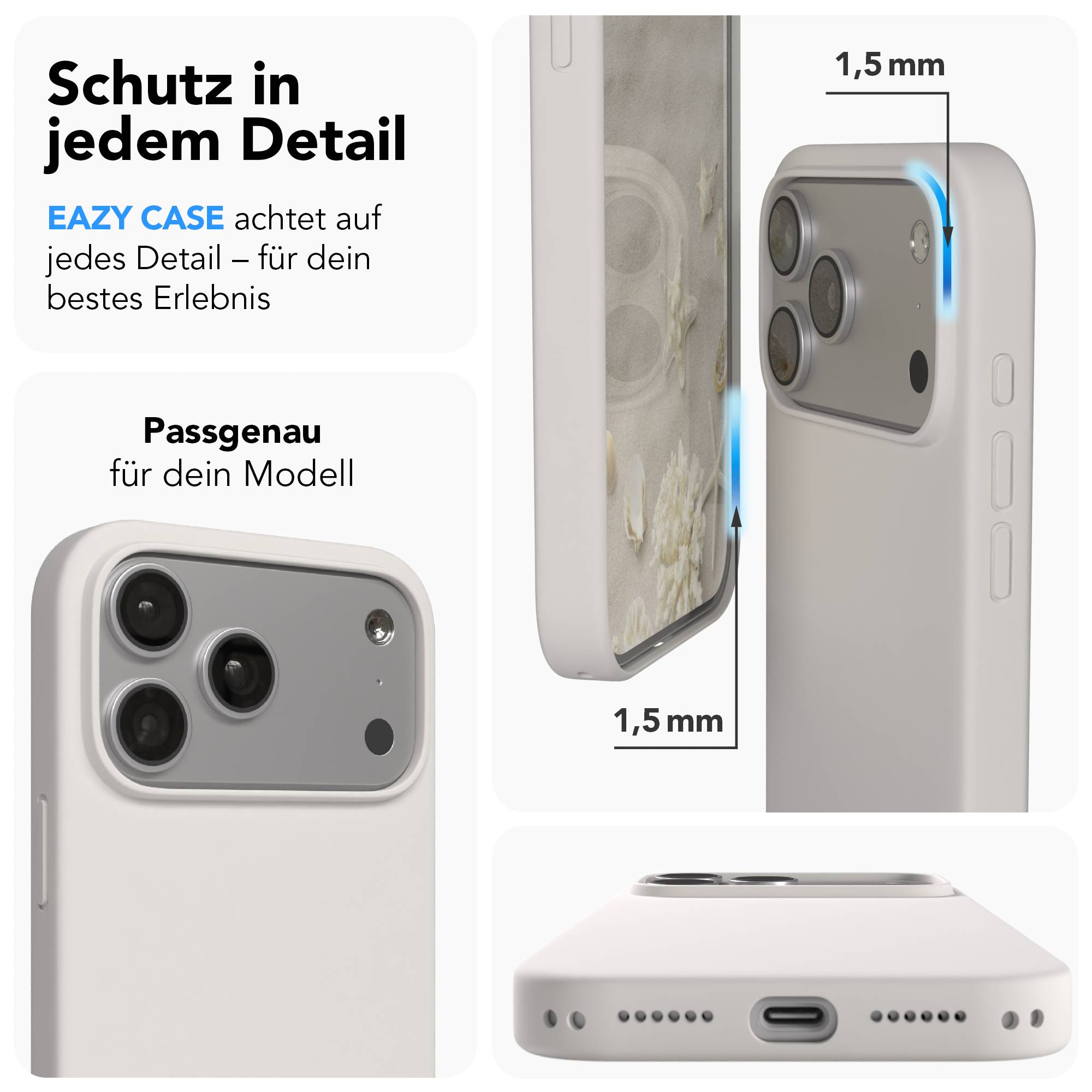 iPhone 17 Pro Max Premium Silikonhülle mit Kameraschutz von EAZY CASE