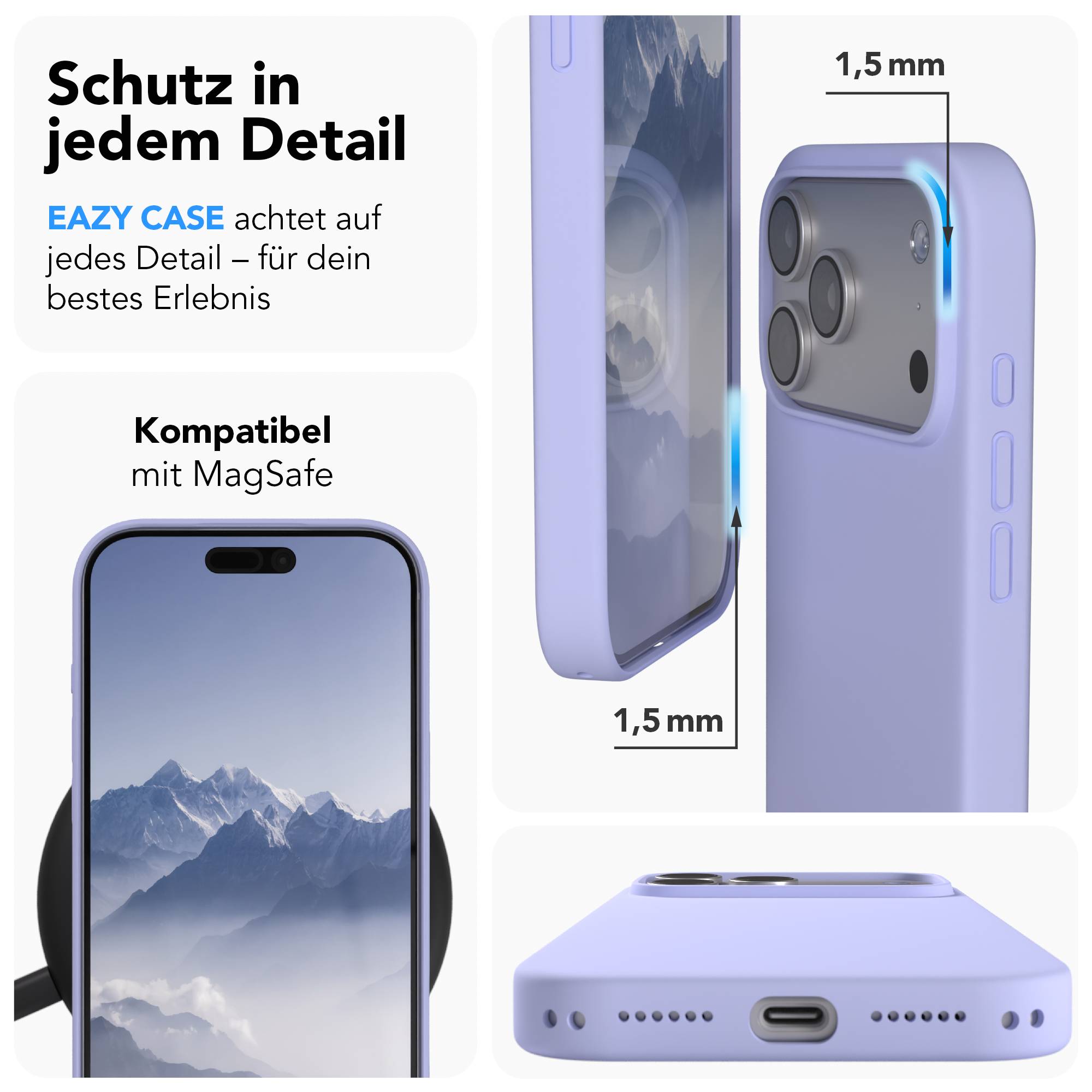 iPhone 17 Pro Max premium Silikonhülle mit MagSafe