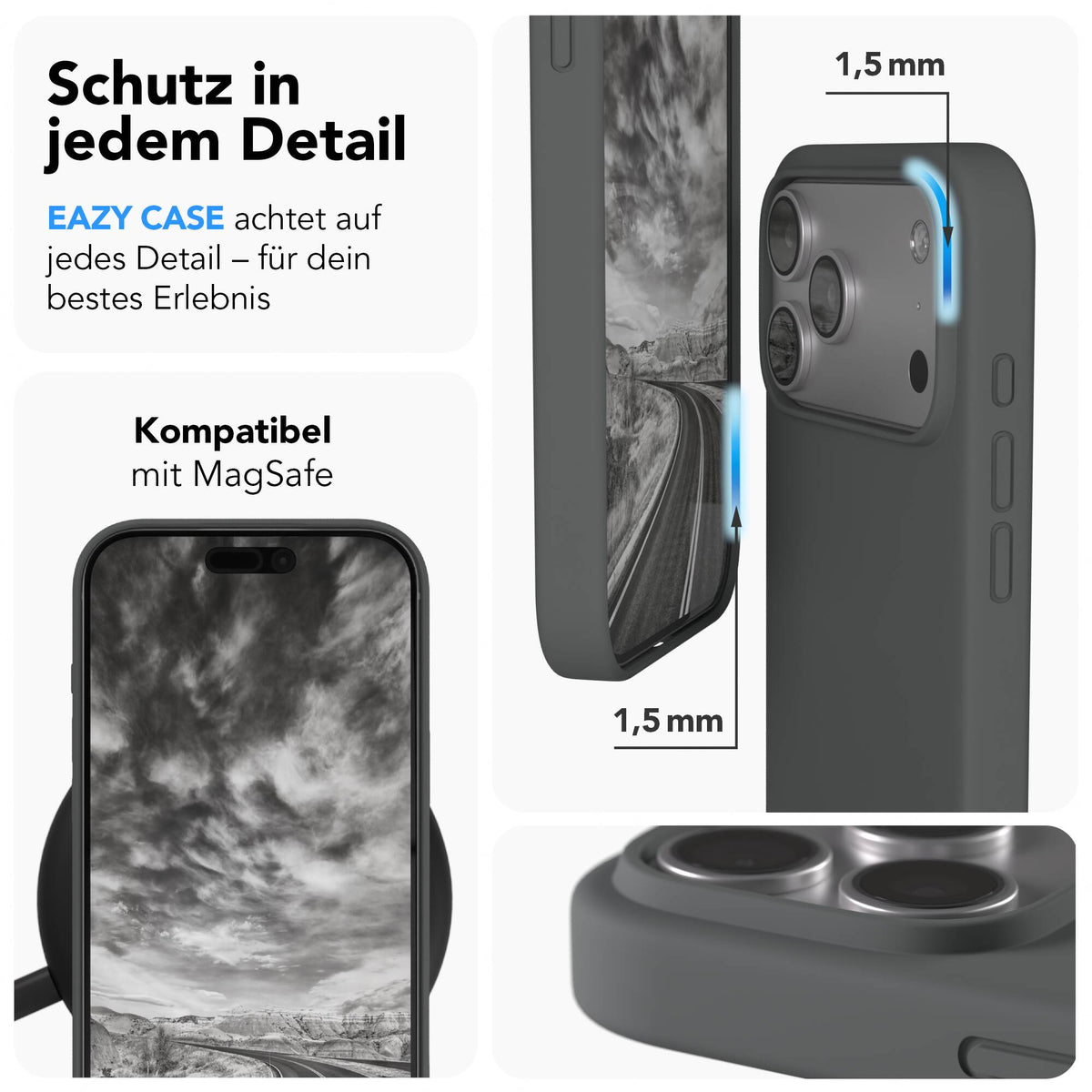 iPhone 17 Pro Max premium Silikonhülle mit MagSafe