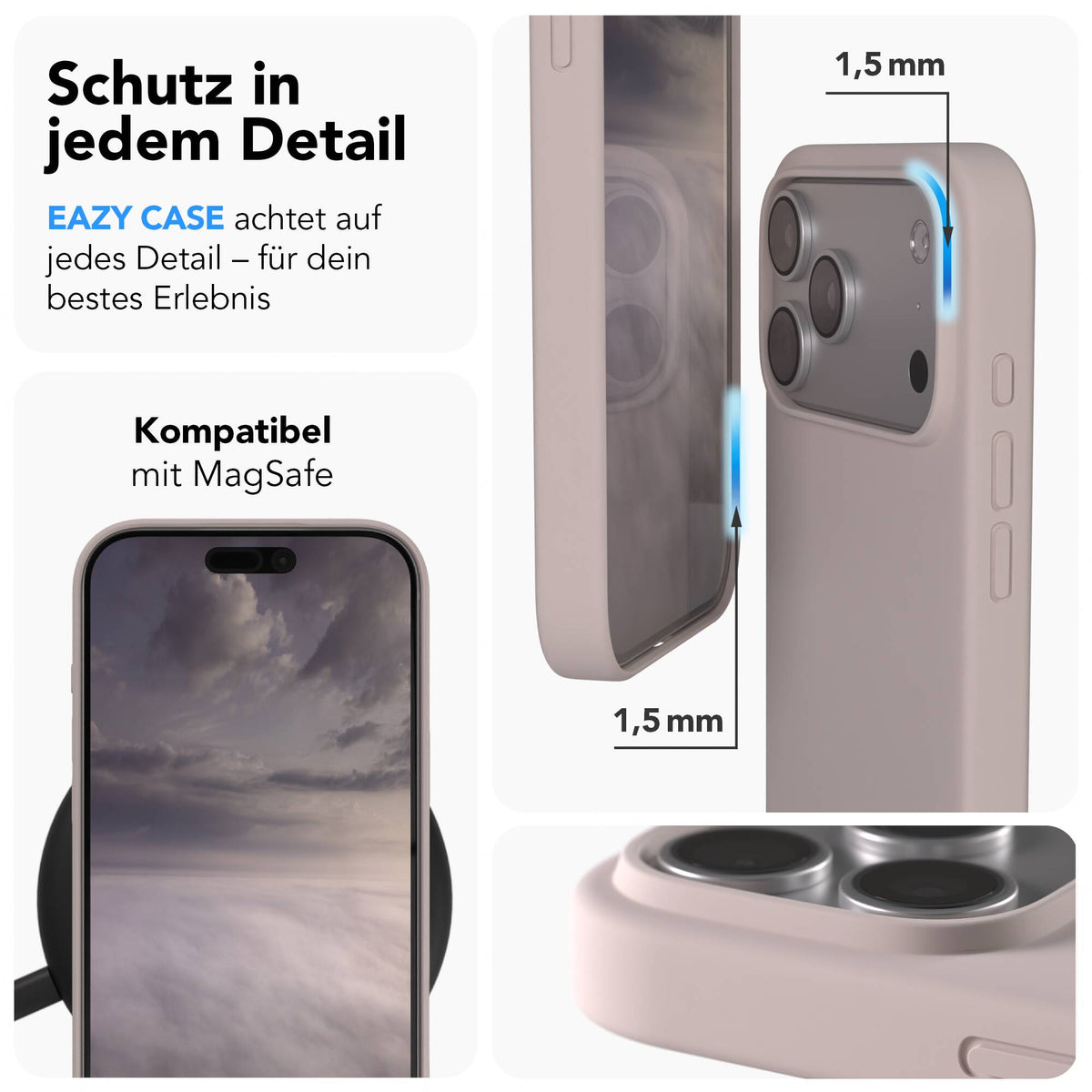 iPhone 17 Pro Max premium Silikonhülle mit MagSafe