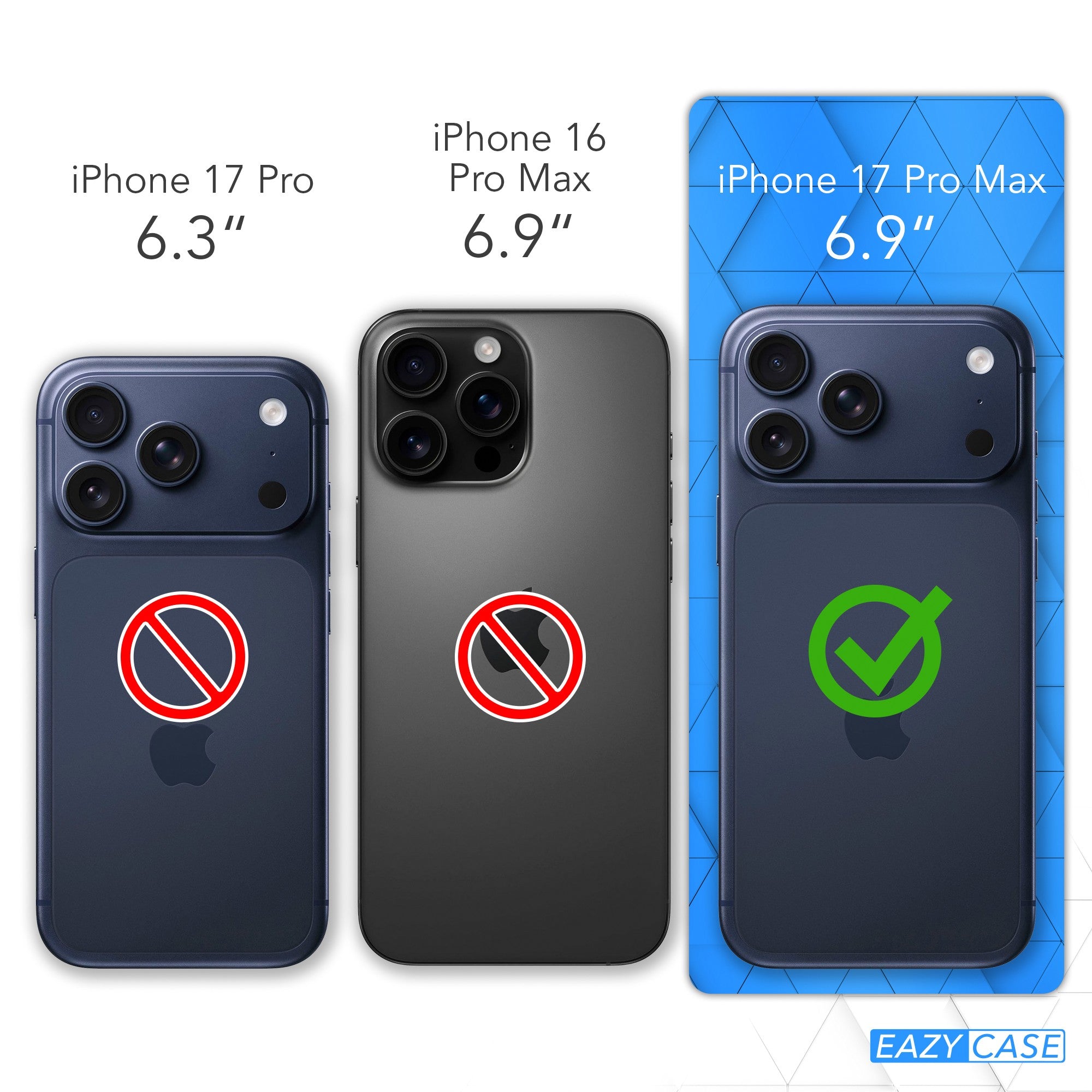 iPhone 17 Pro Max Silikonhülle transparent mit Kameraschutz von EAZY CASE