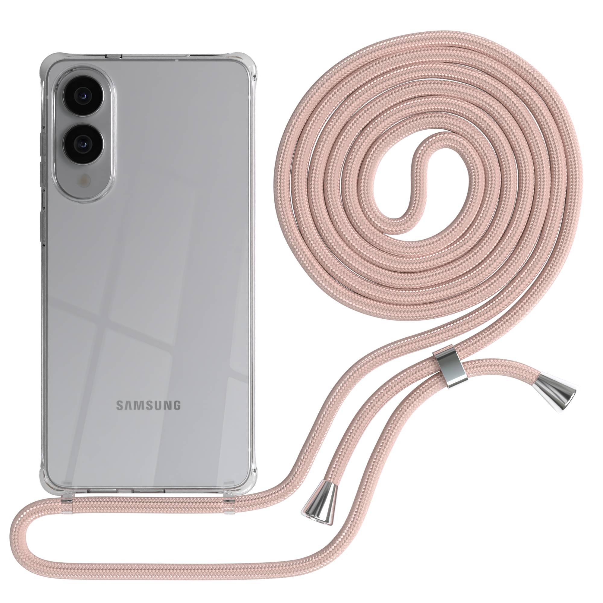 Galaxy S25 Edge transparente Hülle + Kordel