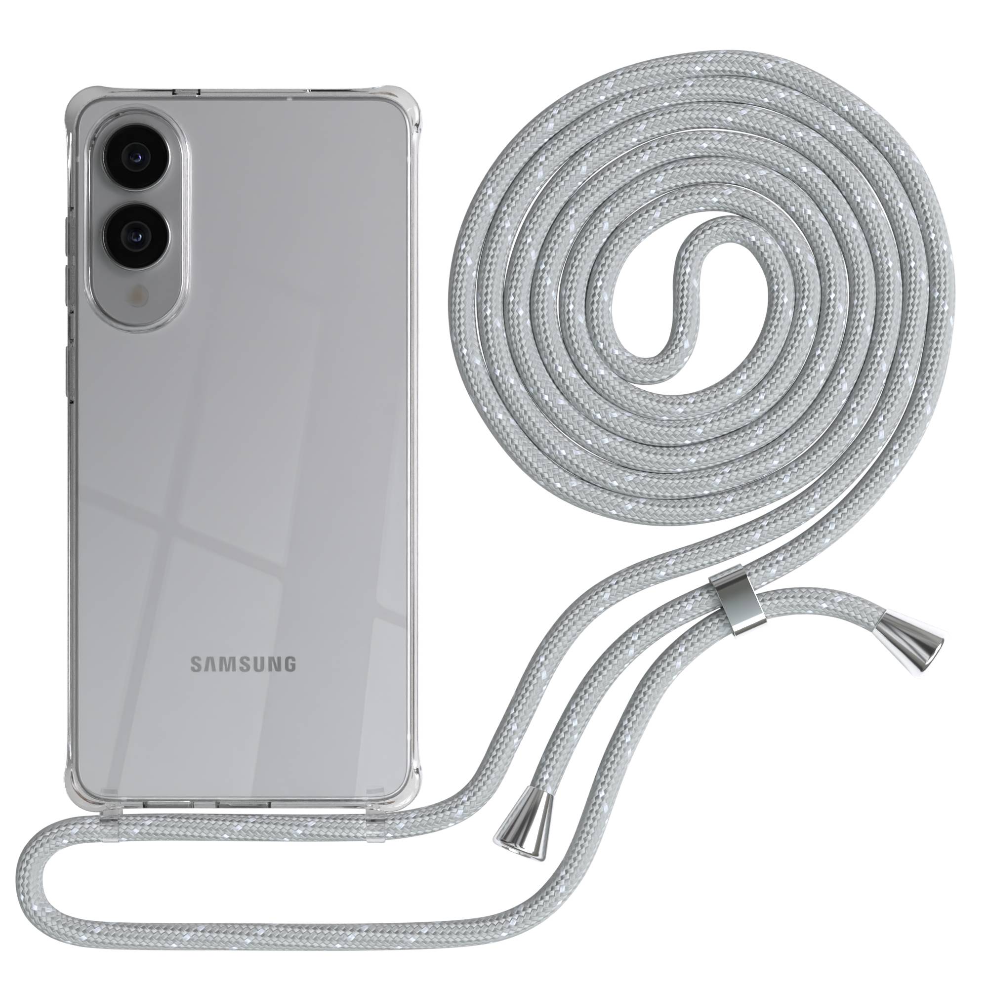 Galaxy S25 Edge transparente Hülle + Kordel