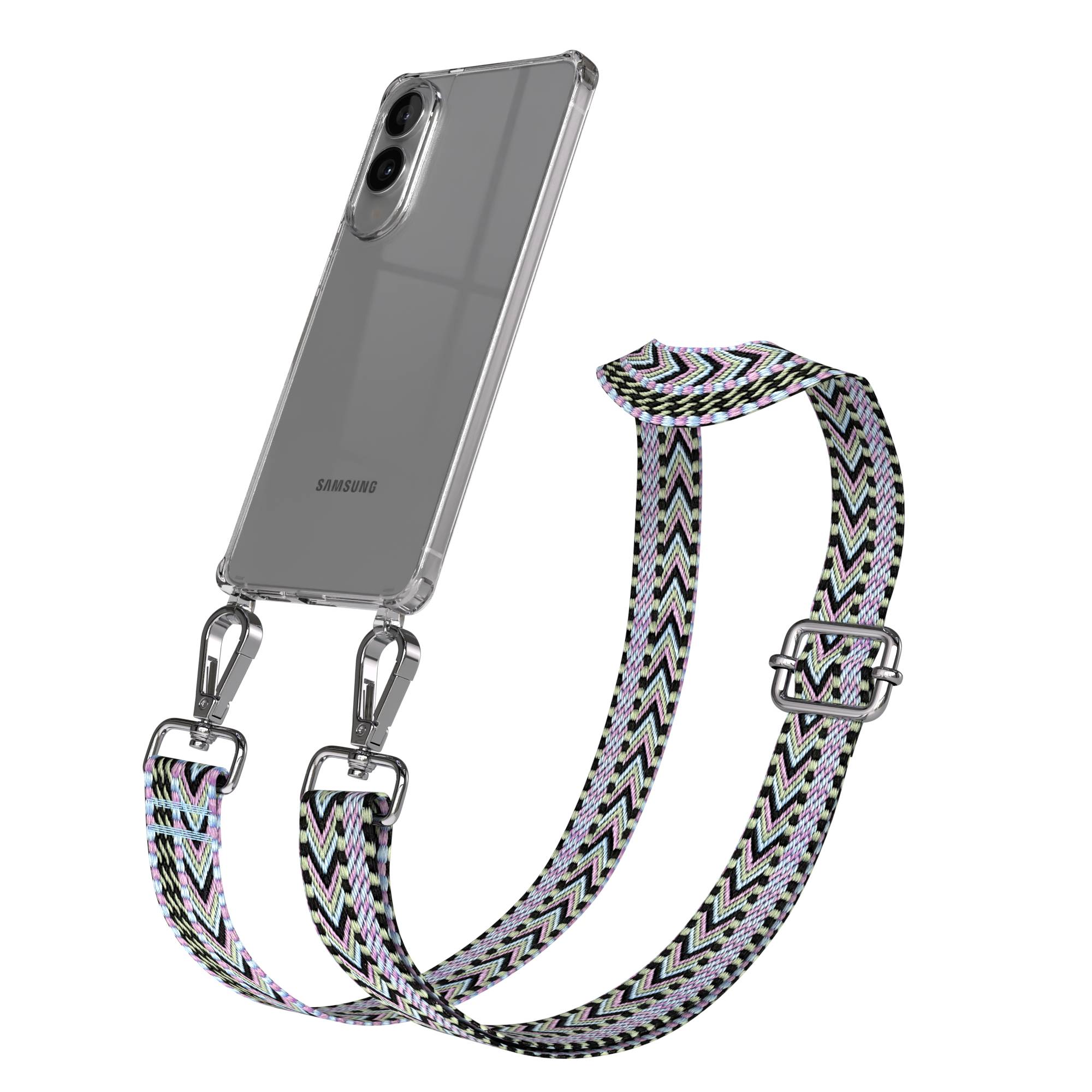Samsung Galaxy S25 Edge Handykette mit Boho Band und verstellbarem Trageriemen