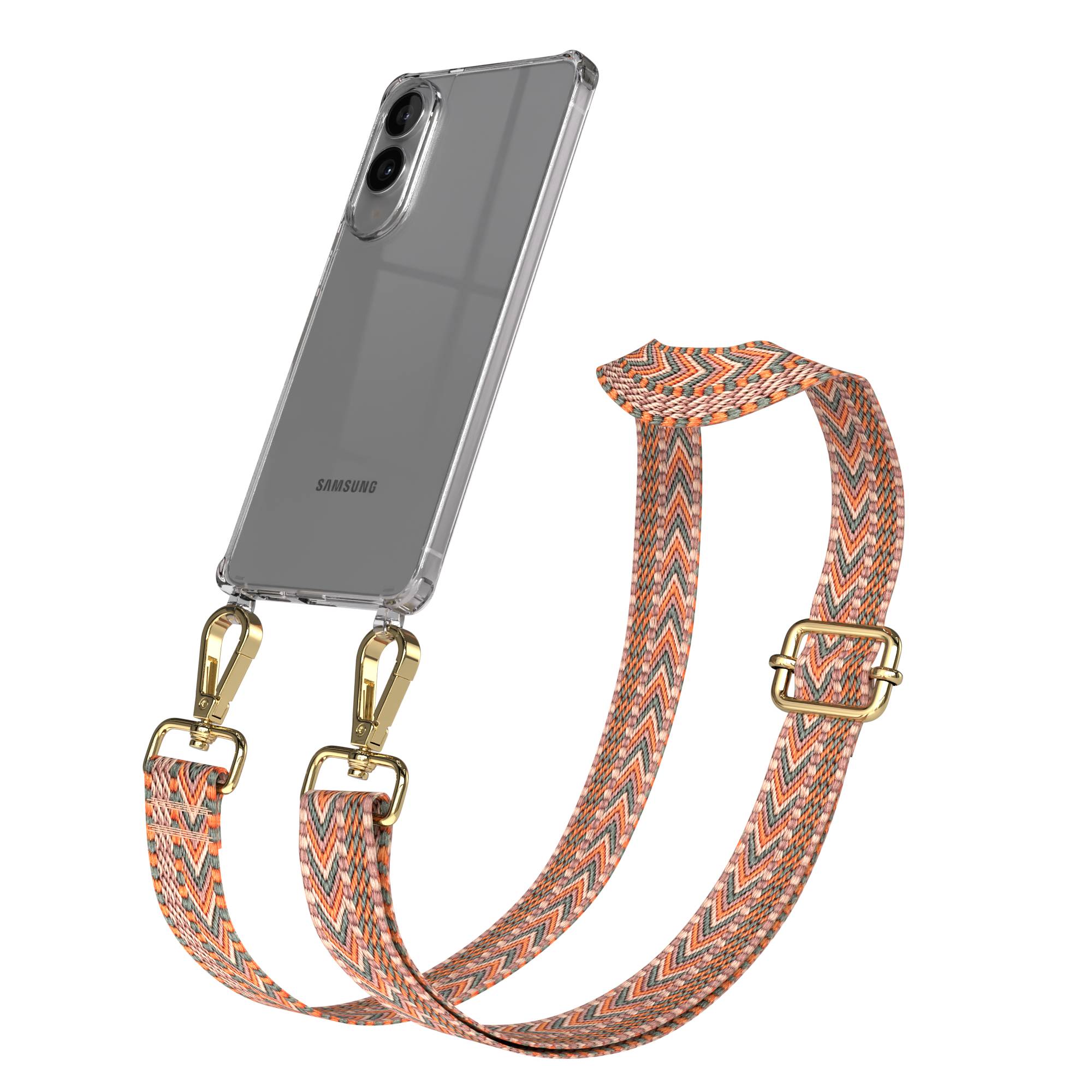 Samsung Galaxy S25 Edge Handykette mit Boho Band und verstellbarem Trageriemen