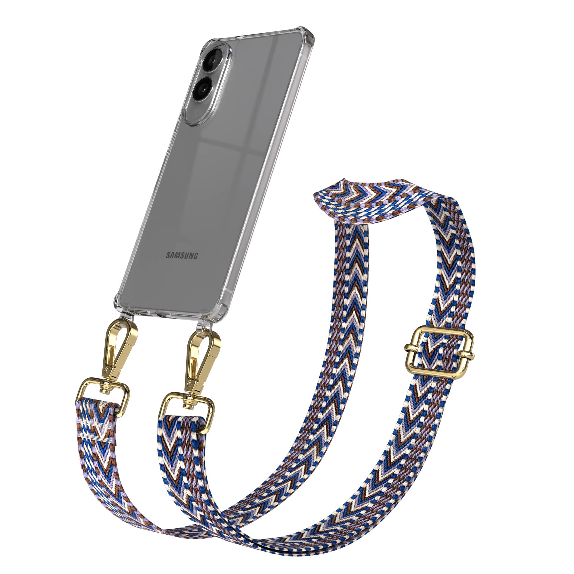 Samsung Galaxy S25 Edge Handykette mit Boho Band und verstellbarem Trageriemen