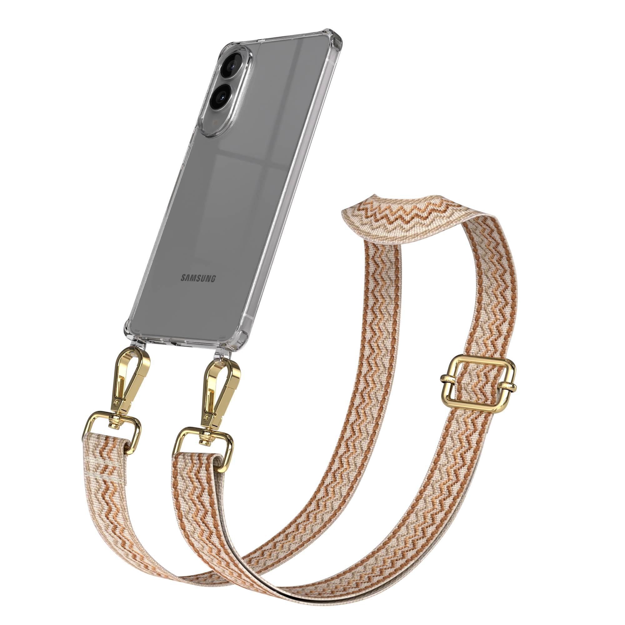 Samsung Galaxy S25 Edge Handykette mit Boho Band und verstellbarem Trageriemen