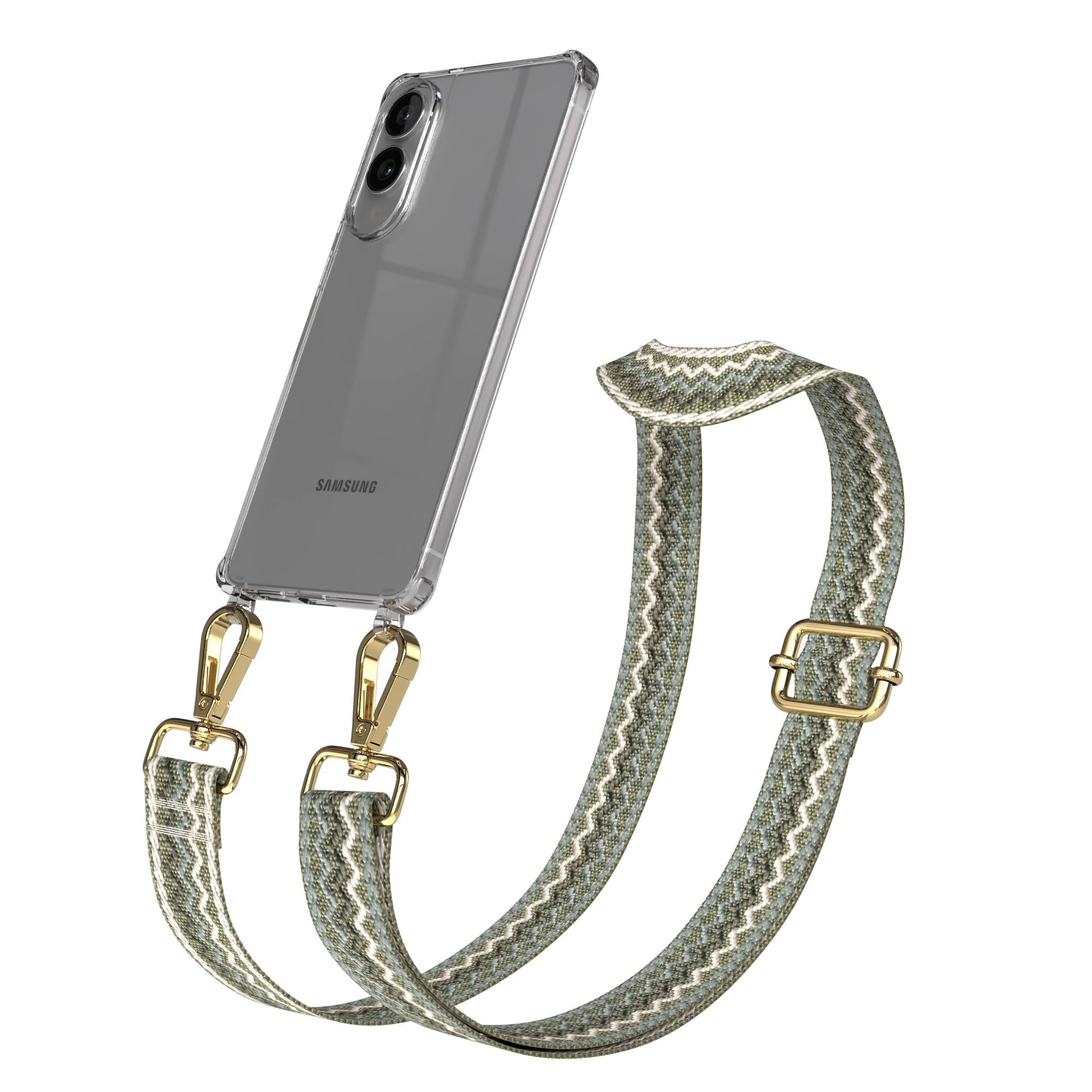 Samsung Galaxy S25 Edge Handykette mit Boho Band und verstellbarem Trageriemen