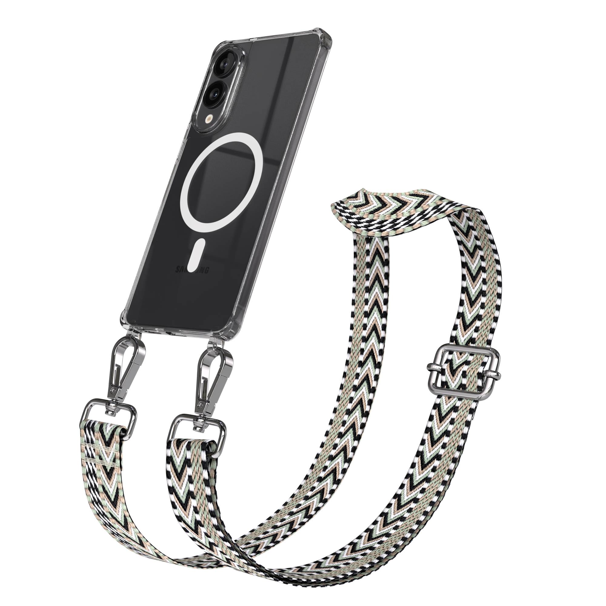 Samsung Galaxy S25 Edge Handykette mit MagSafe Hülle und Boho Trageriemen