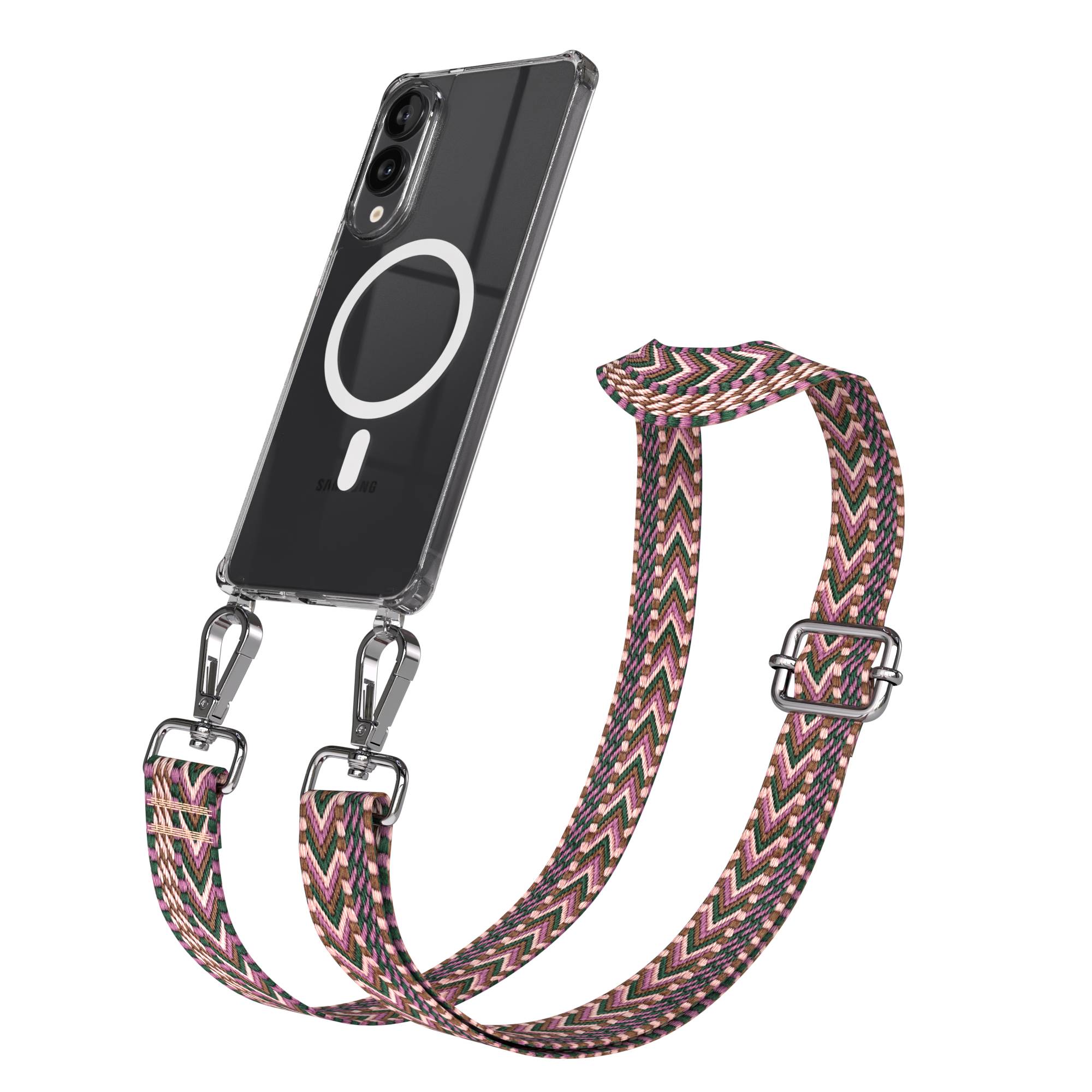 Samsung Galaxy S25 Edge Handykette mit MagSafe Hülle und Boho Trageriemen