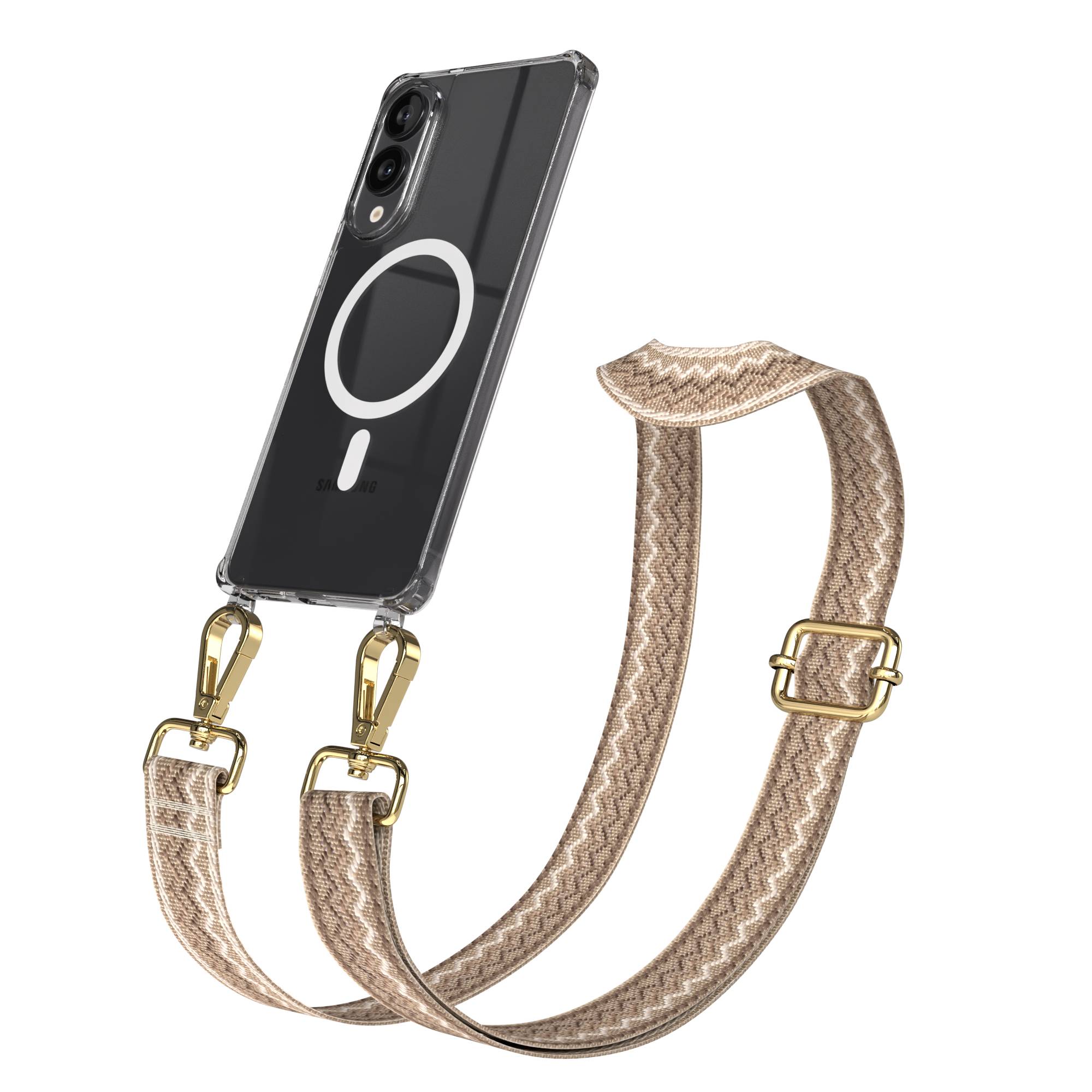 Samsung Galaxy S25 Edge Handykette mit MagSafe Hülle und Boho Trageriemen