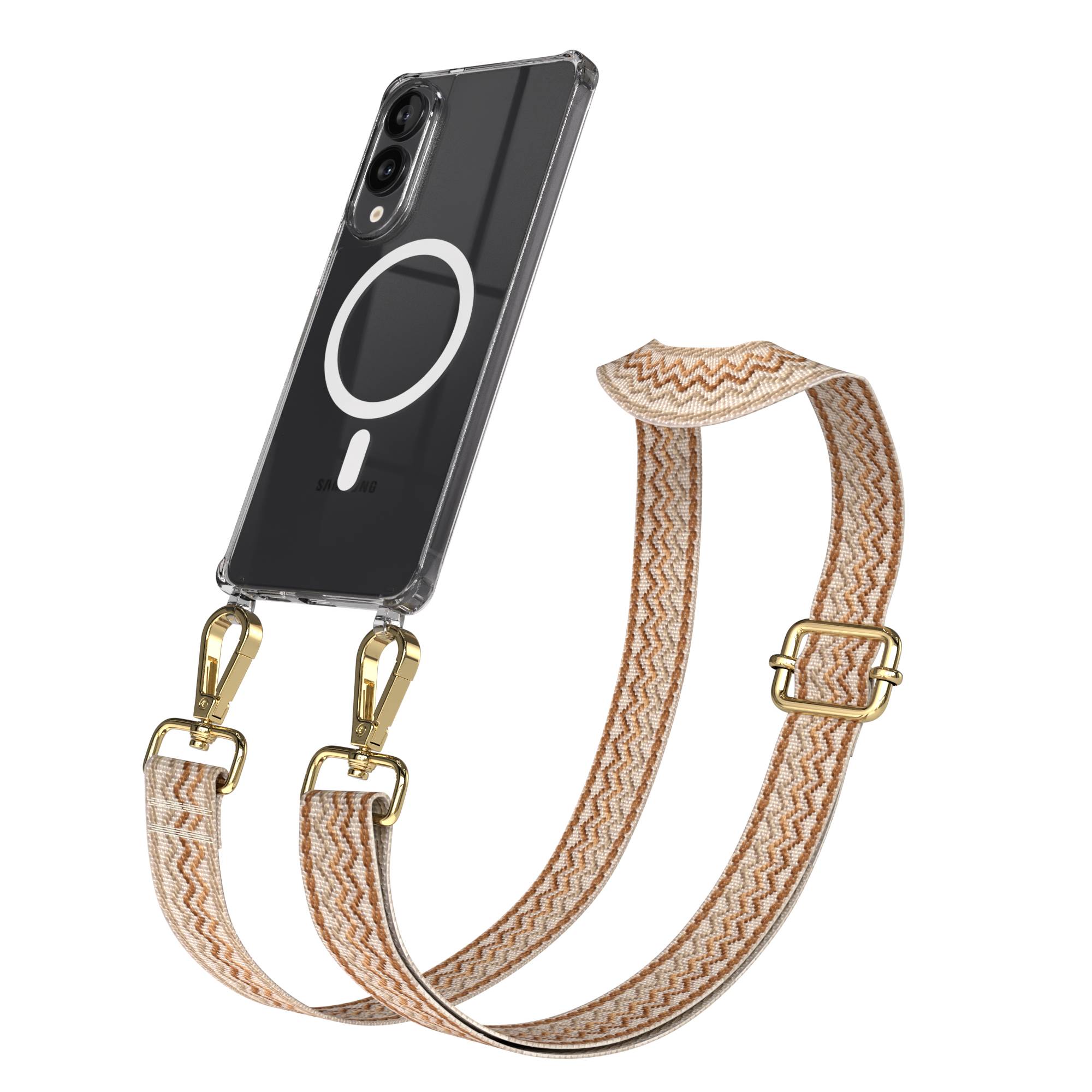 Samsung Galaxy S25 Edge Handykette mit MagSafe Hülle und Boho Trageriemen