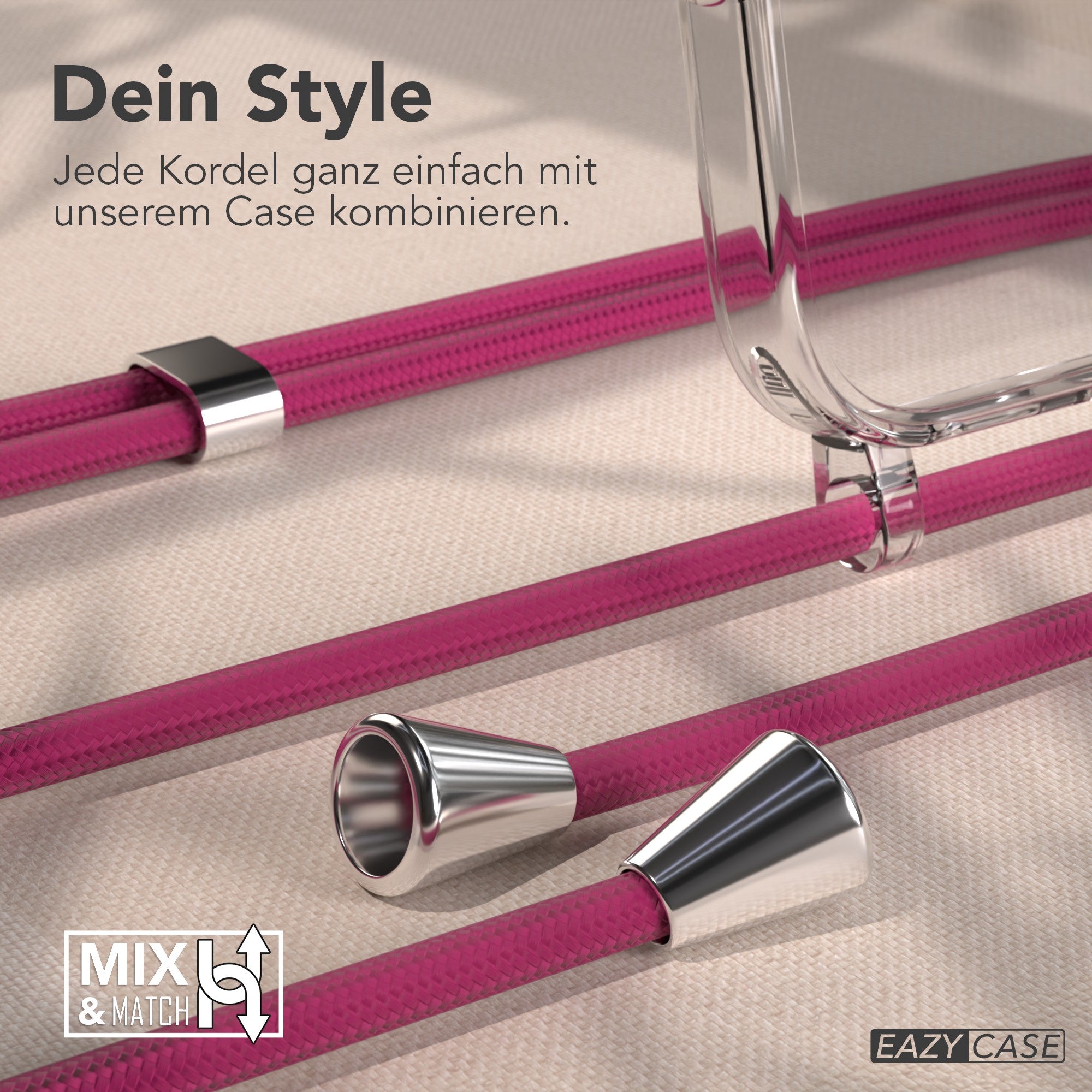 iPhone 17 transparente Hülle + Kordel