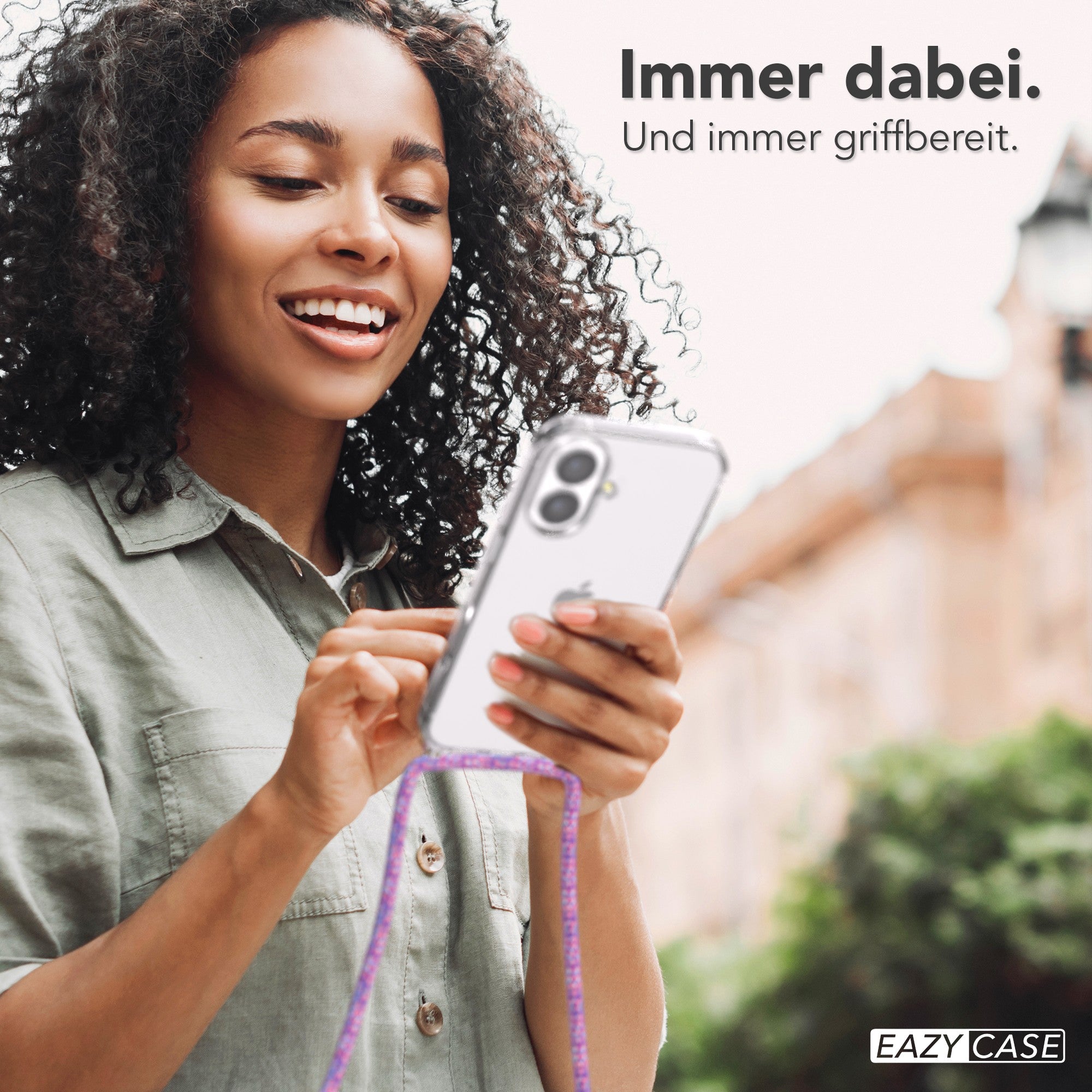 iPhone 17 transparente Hülle + Kordel