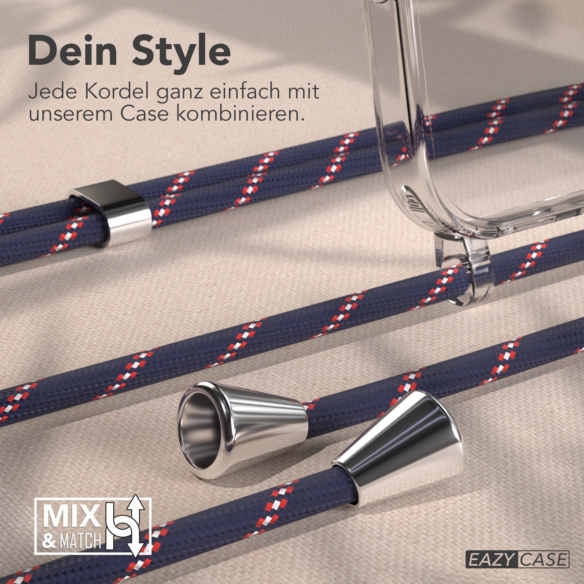 iPhone 17 transparente Hülle + Kordel