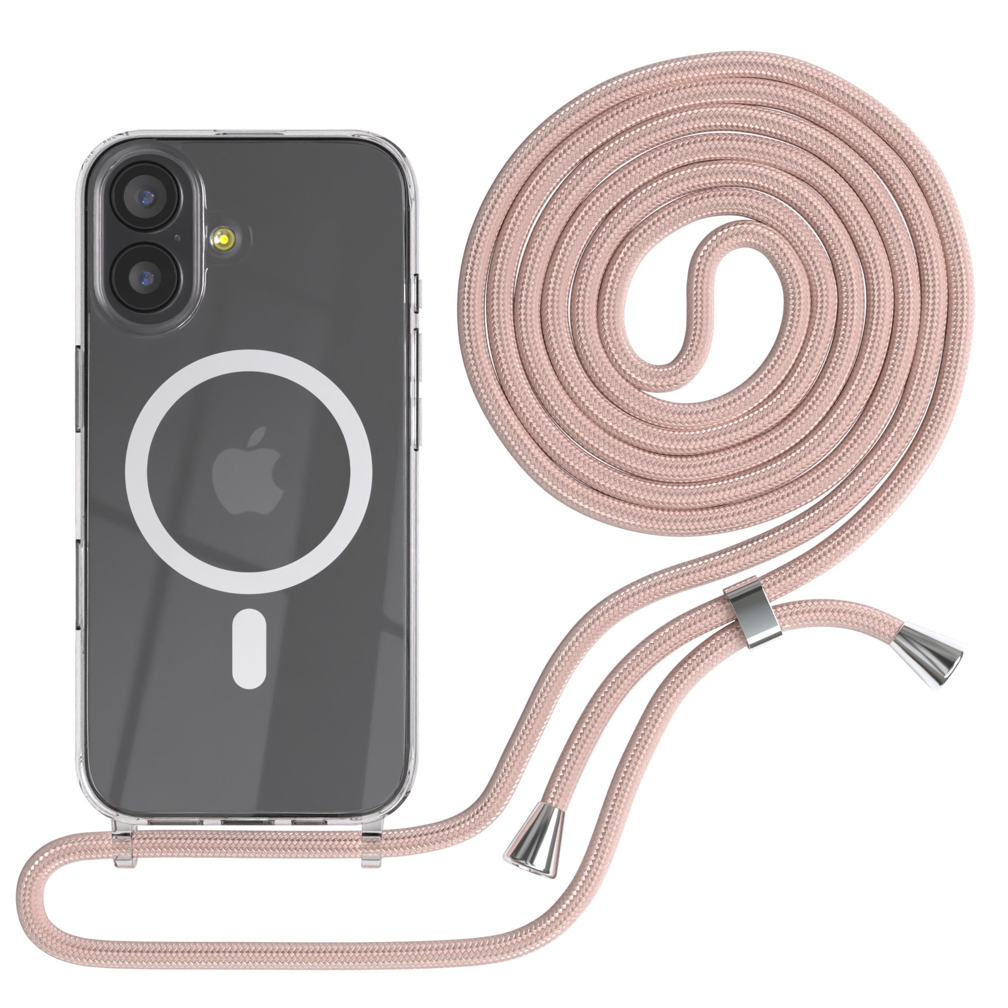 iPhone 17 transparente Hülle + Kordel mit MagSafe