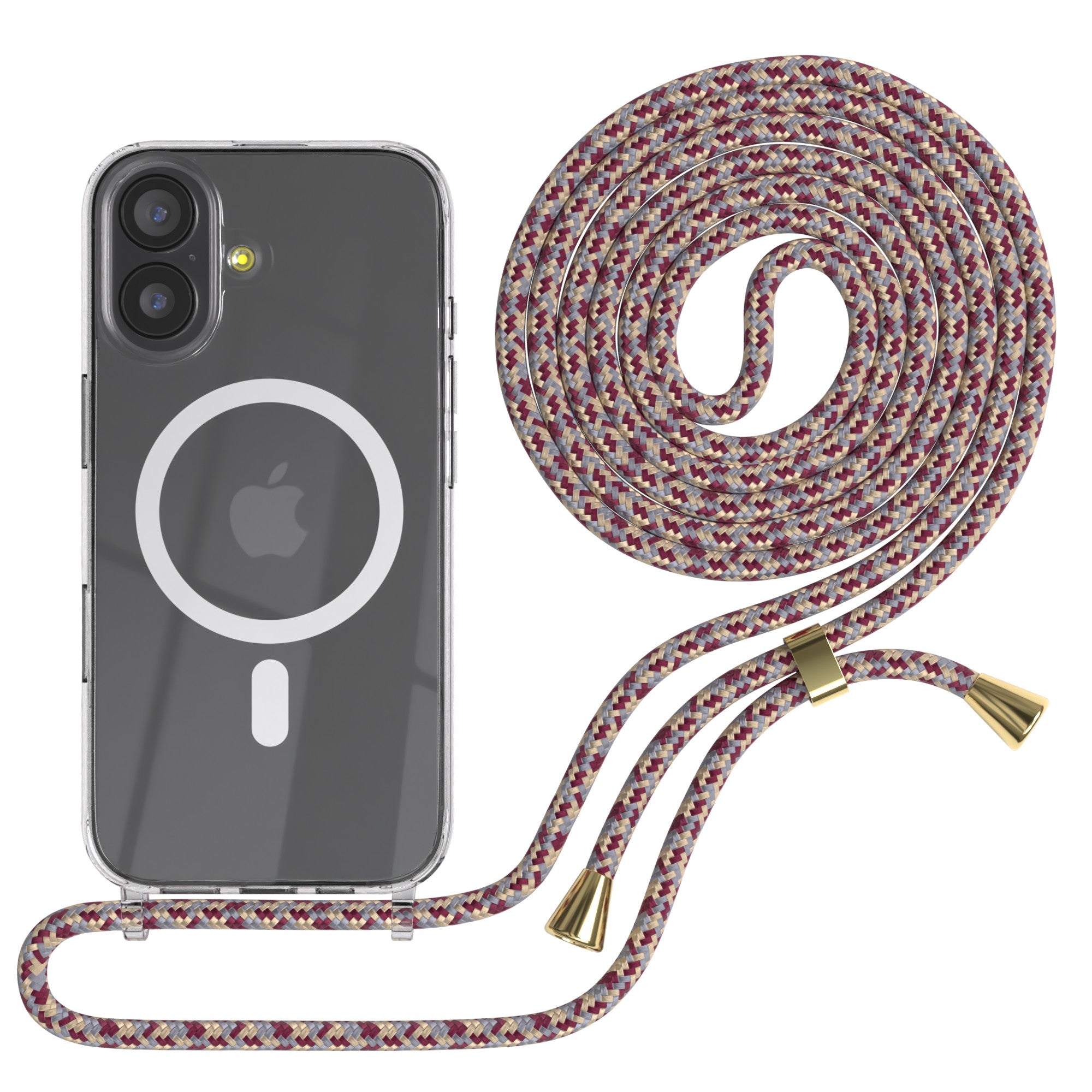 iPhone 17 transparente Hülle + Kordel mit MagSafe