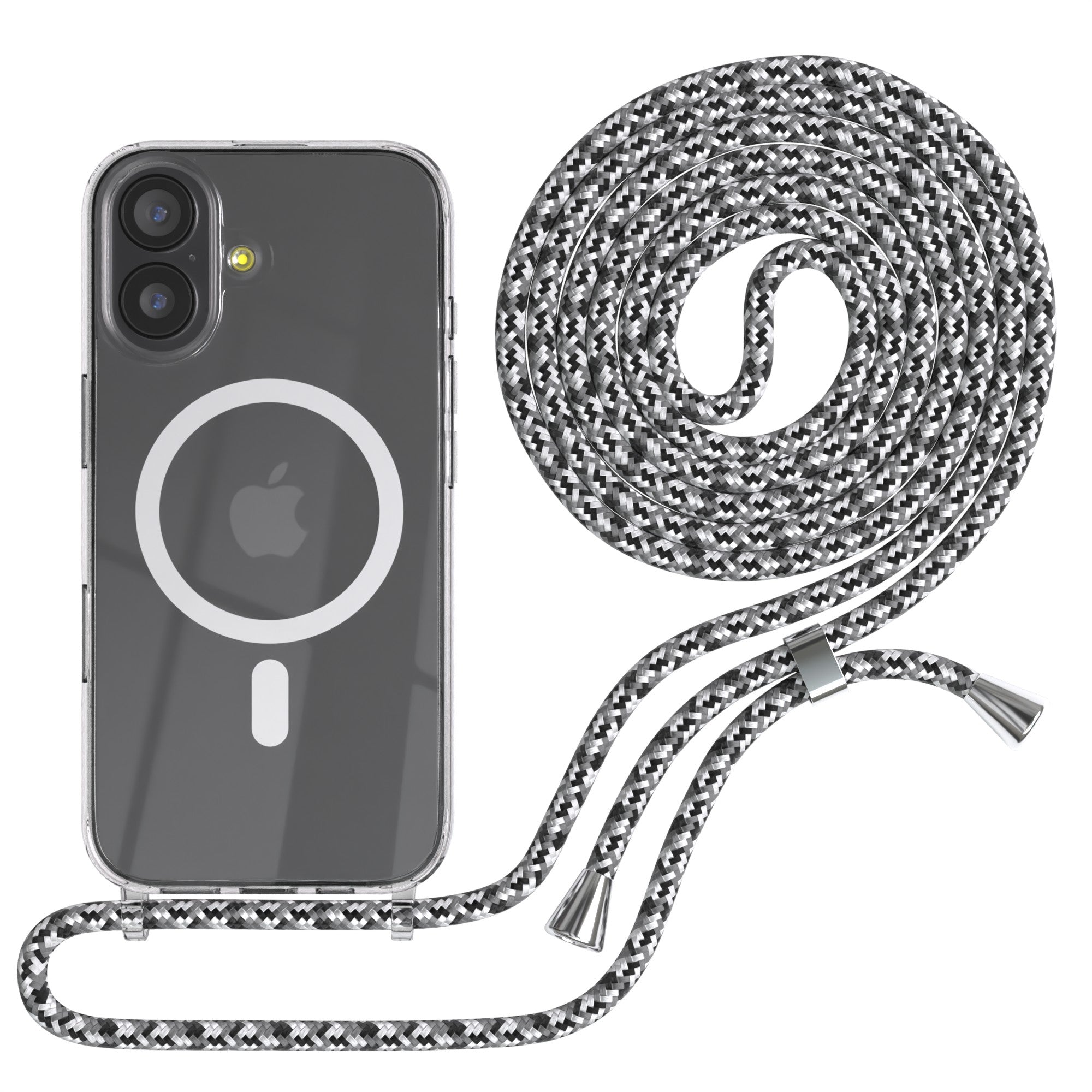iPhone 17 transparente Hülle + Kordel mit MagSafe