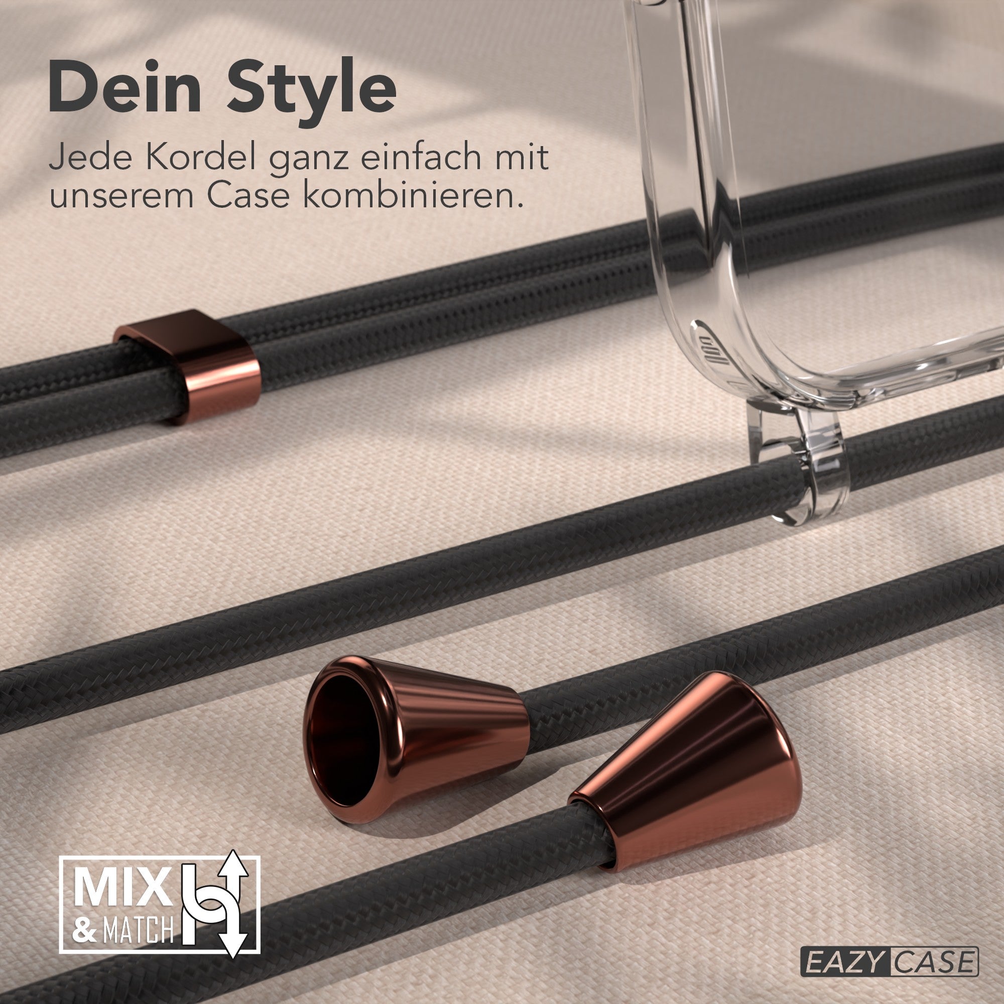 iPhone 17 transparente Hülle + Kordel mit MagSafe