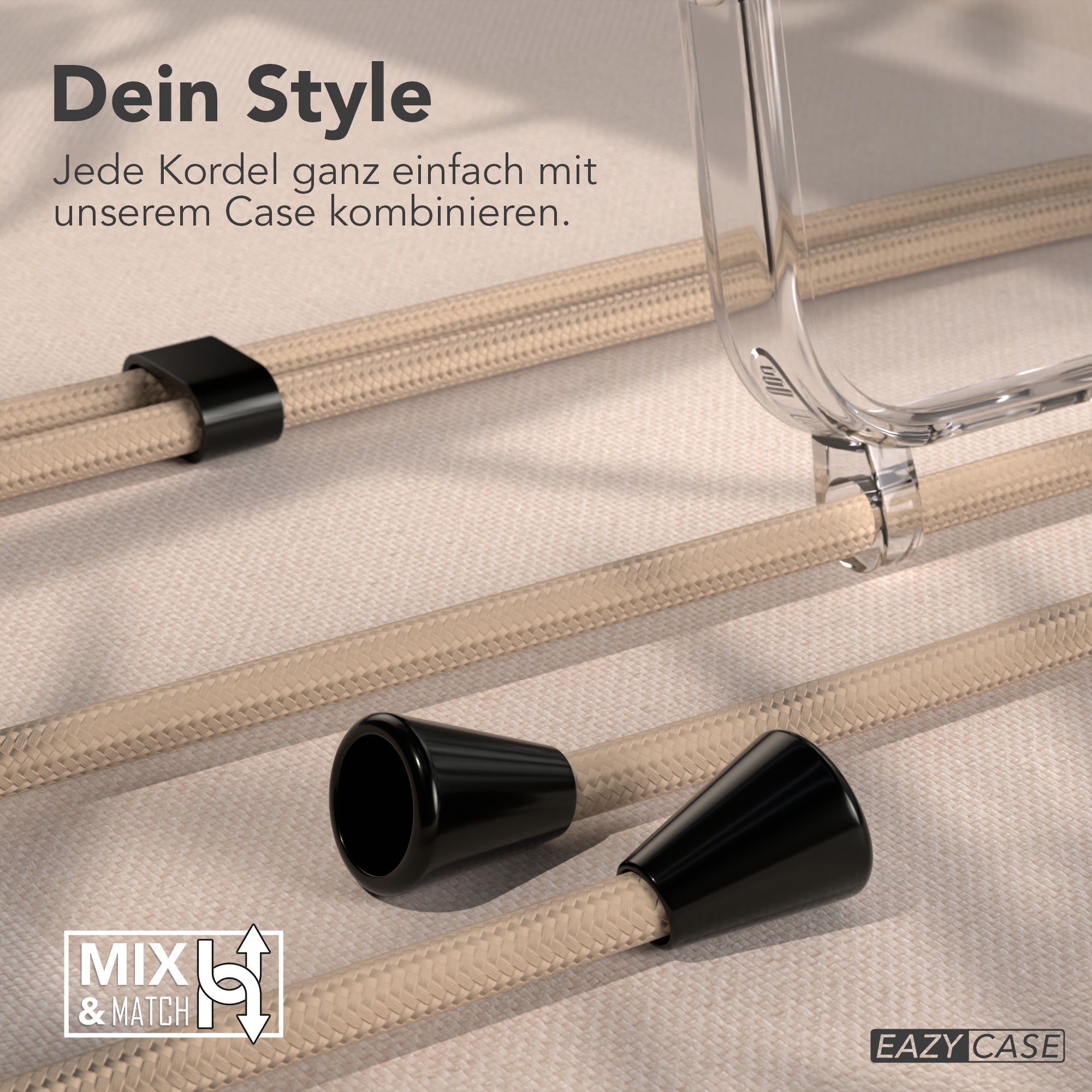 iPhone 17 transparente Hülle + Kordel mit MagSafe