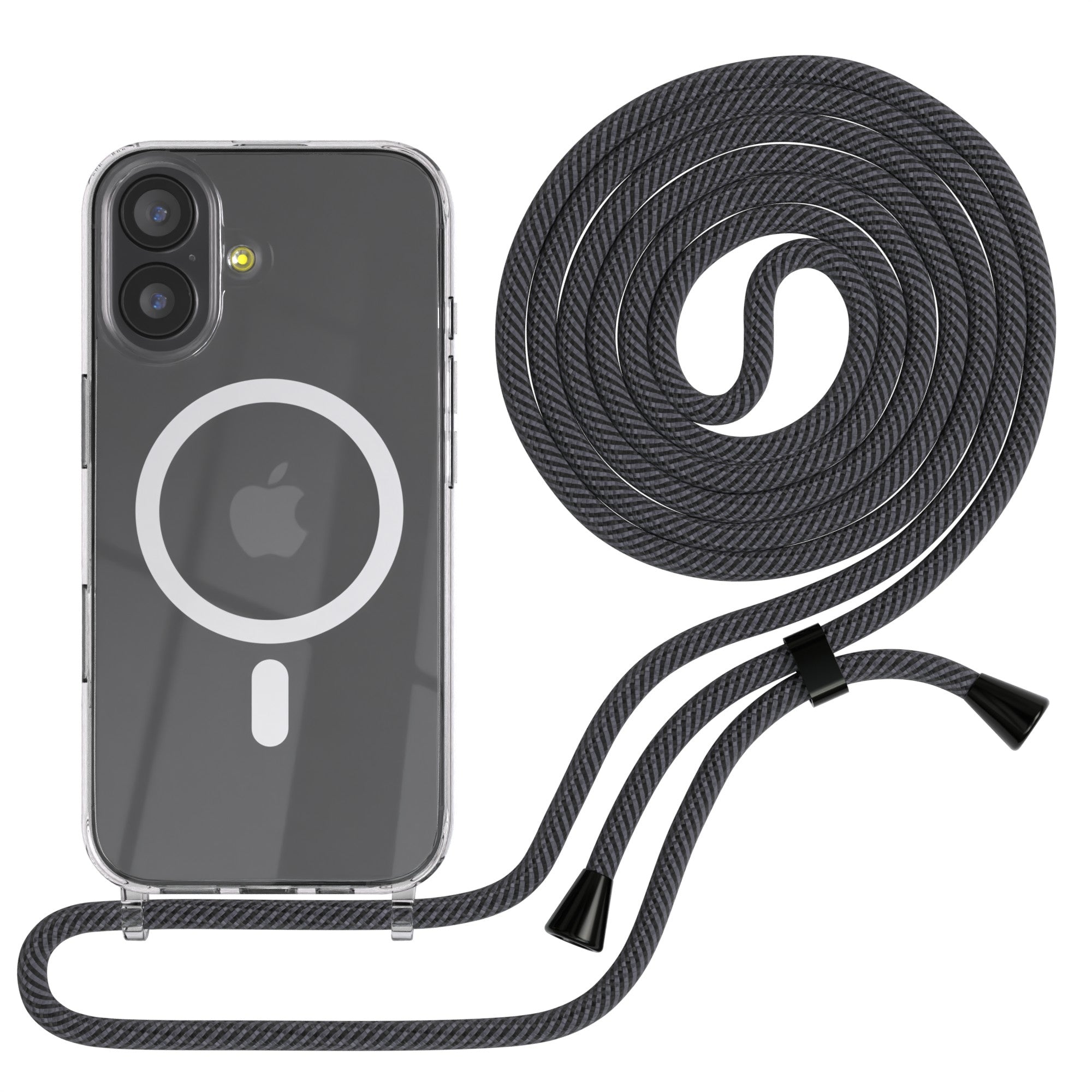 iPhone 17 transparente Hülle + Kordel mit MagSafe