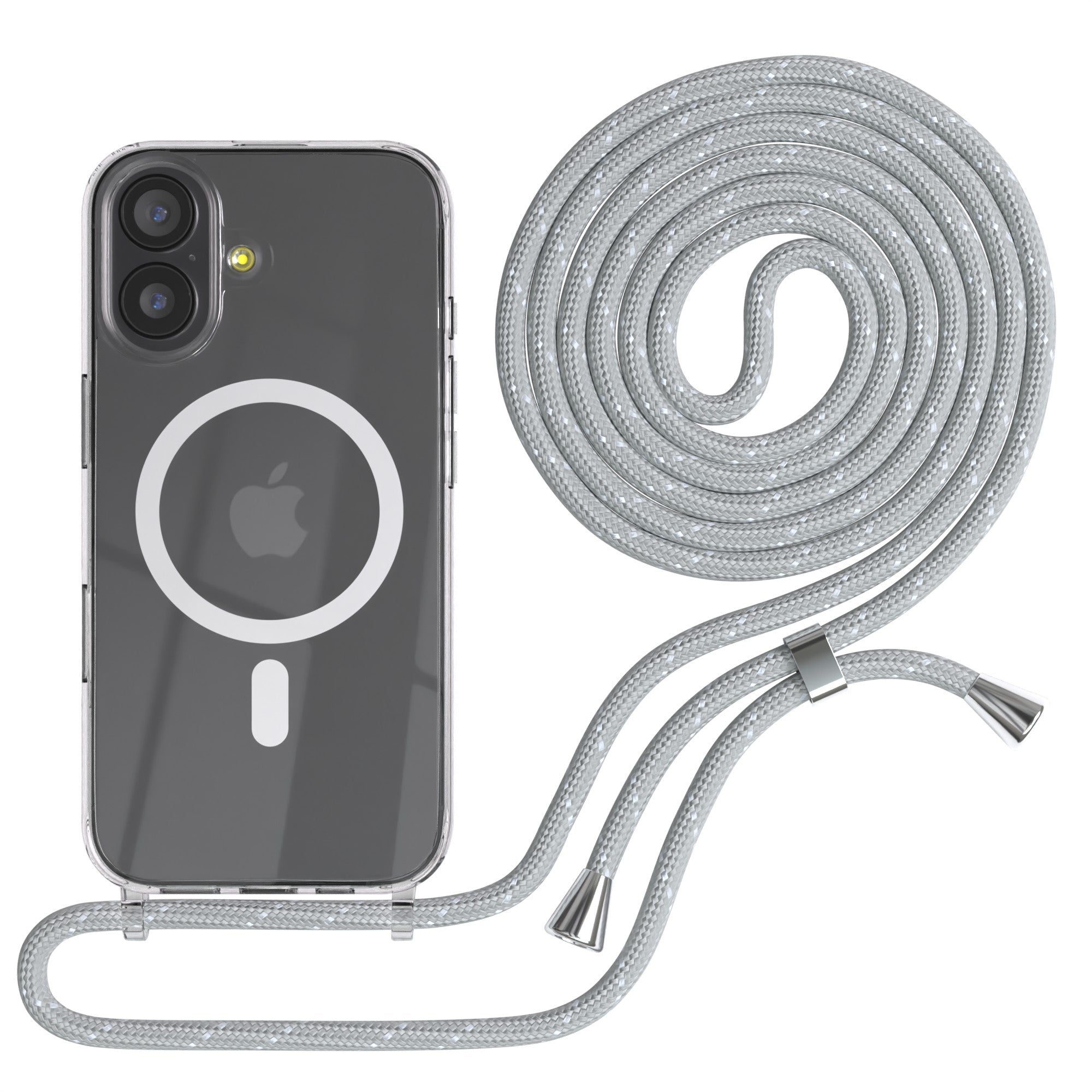 iPhone 17 transparente Hülle + Kordel mit MagSafe