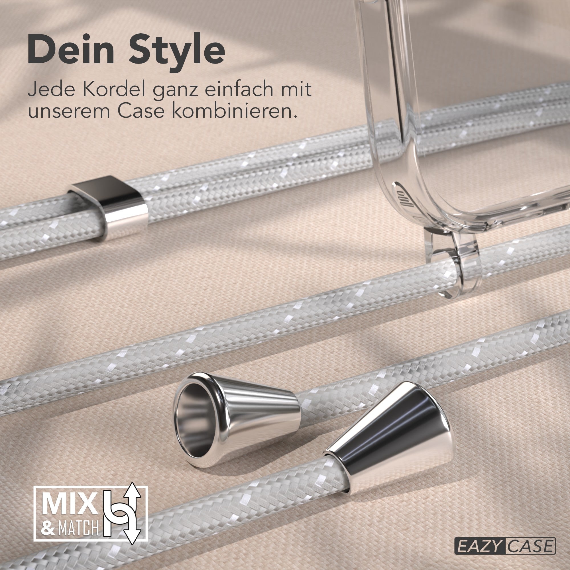 iPhone 17 transparente Hülle + Kordel mit MagSafe