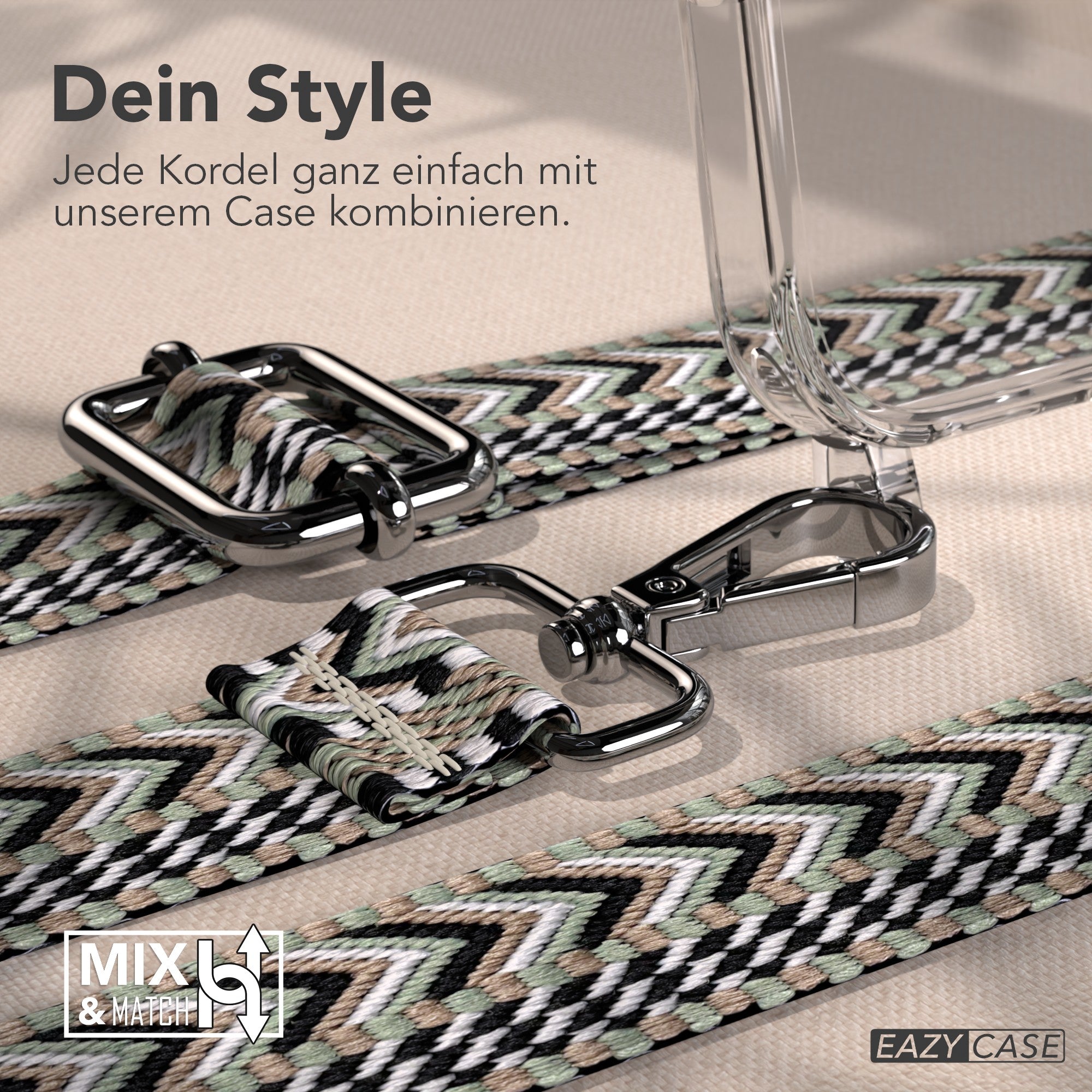 iPhone 17 MagSafe Handykette mit verstellbarem Boho Band EAZY CASE