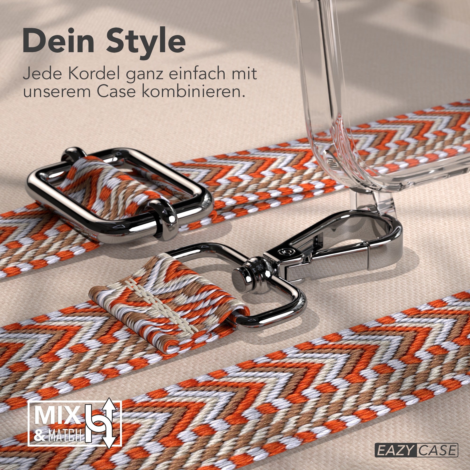 iPhone 17 MagSafe Handykette mit verstellbarem Boho Band EAZY CASE