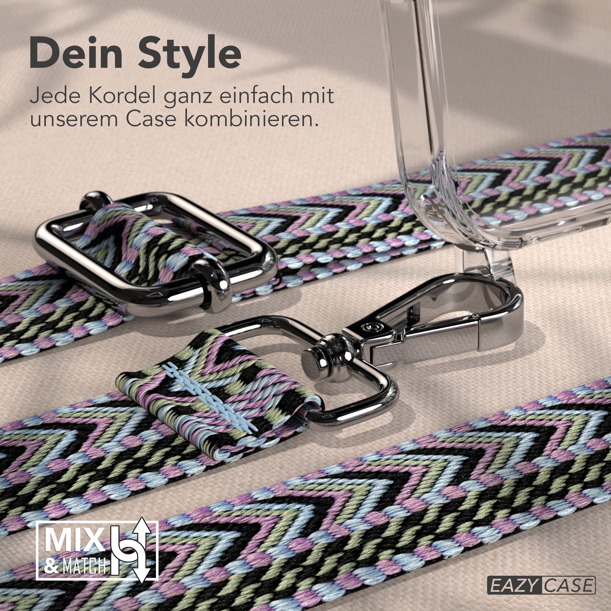 iPhone 17 MagSafe Handykette mit verstellbarem Boho Band EAZY CASE