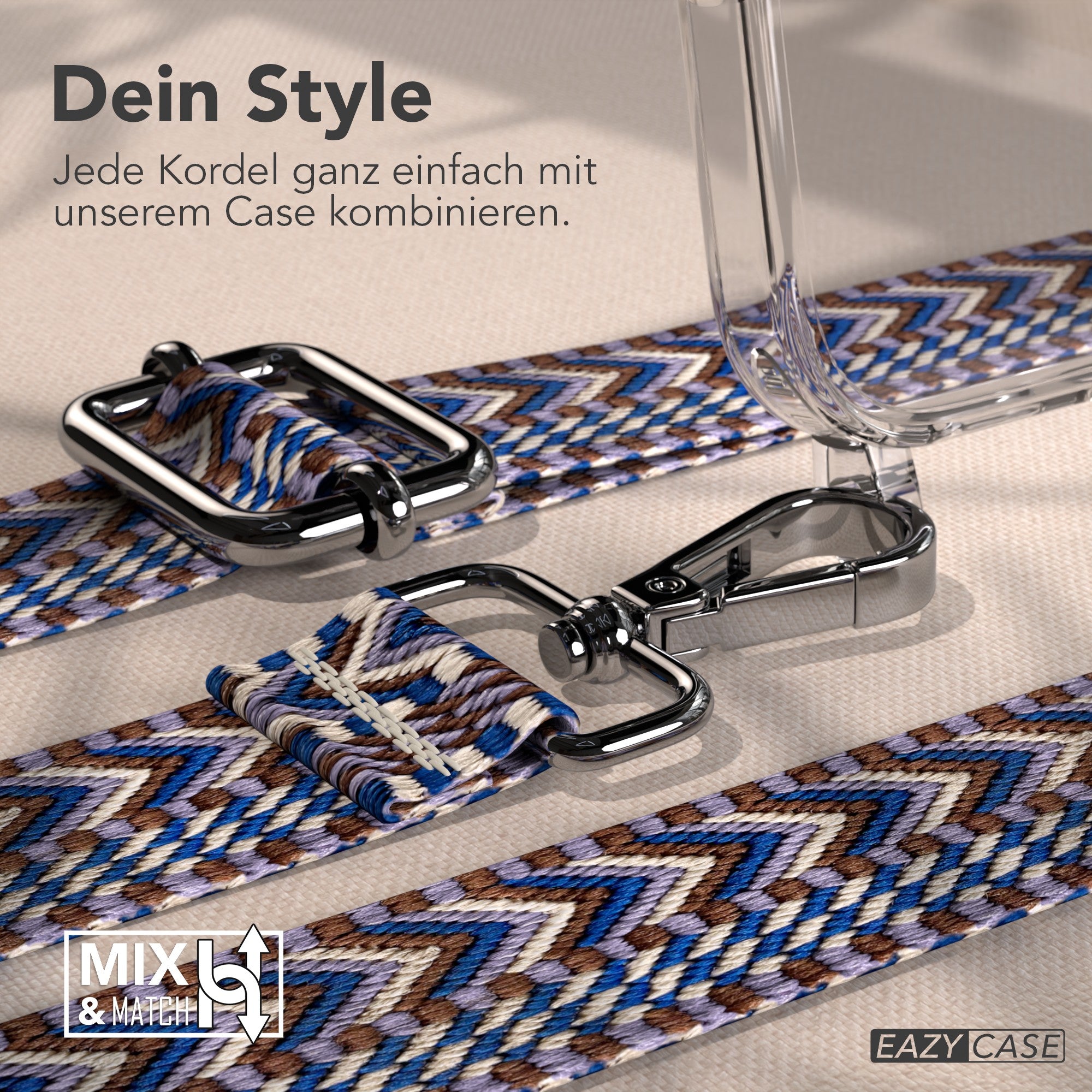 iPhone 17 MagSafe Handykette mit verstellbarem Boho Band EAZY CASE