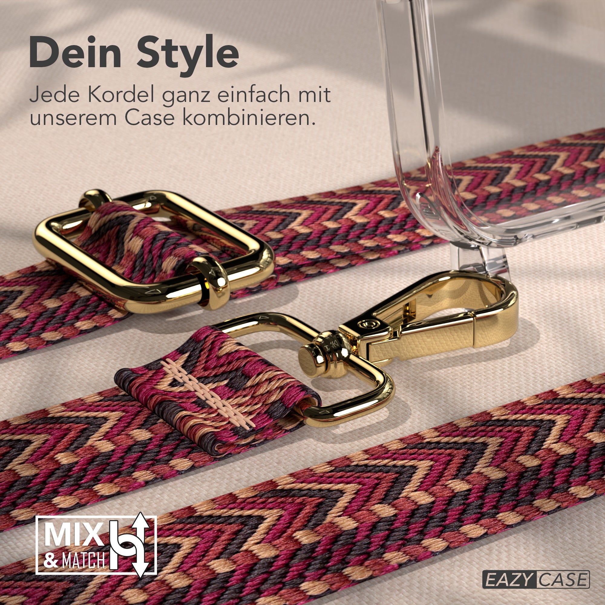 iPhone 17 MagSafe Handykette mit verstellbarem Boho Band EAZY CASE