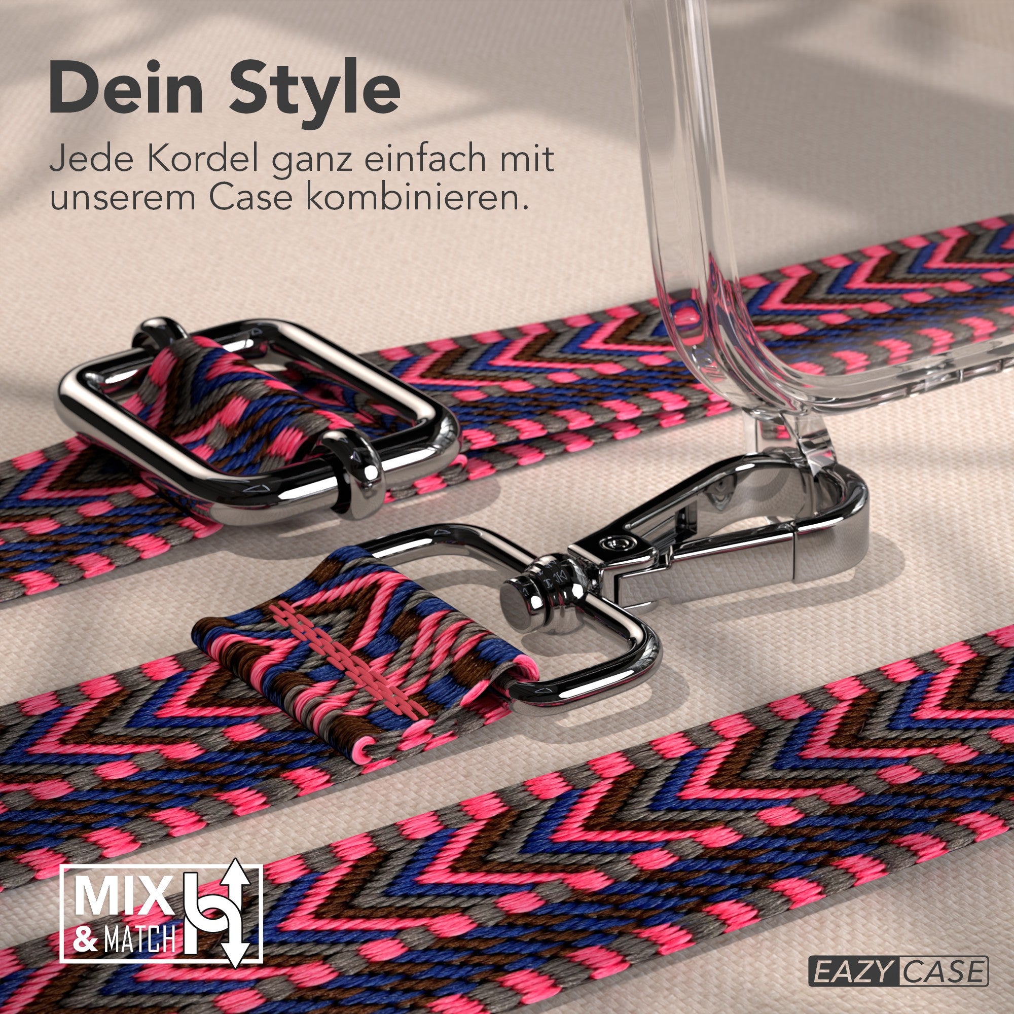 iPhone Air Handykette mit Boho Band verstellbar Umhängen