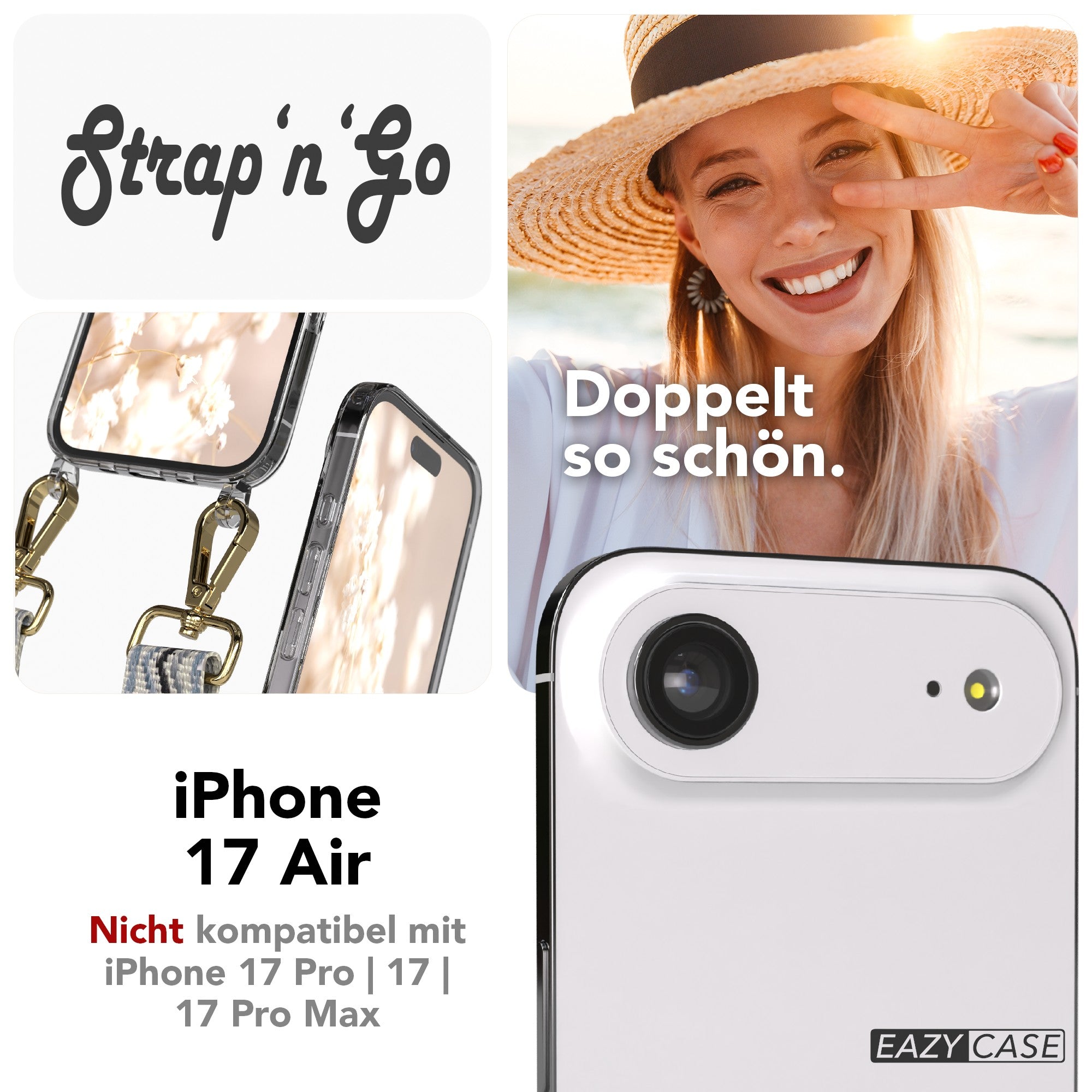 iPhone Air Handykette mit Boho Band verstellbar Umhängen