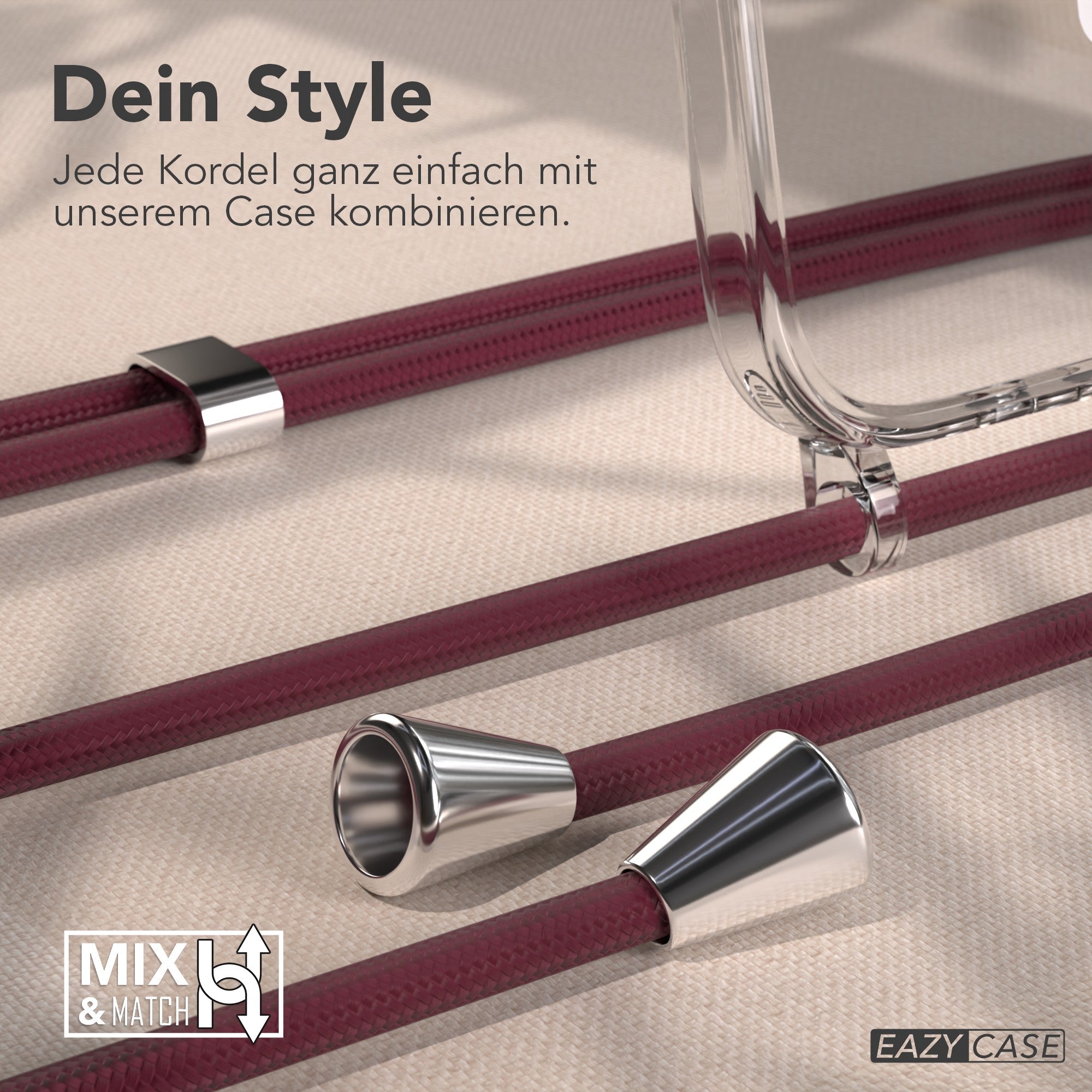 iPhone Air transparente Hülle + Kordel mit MagSafe