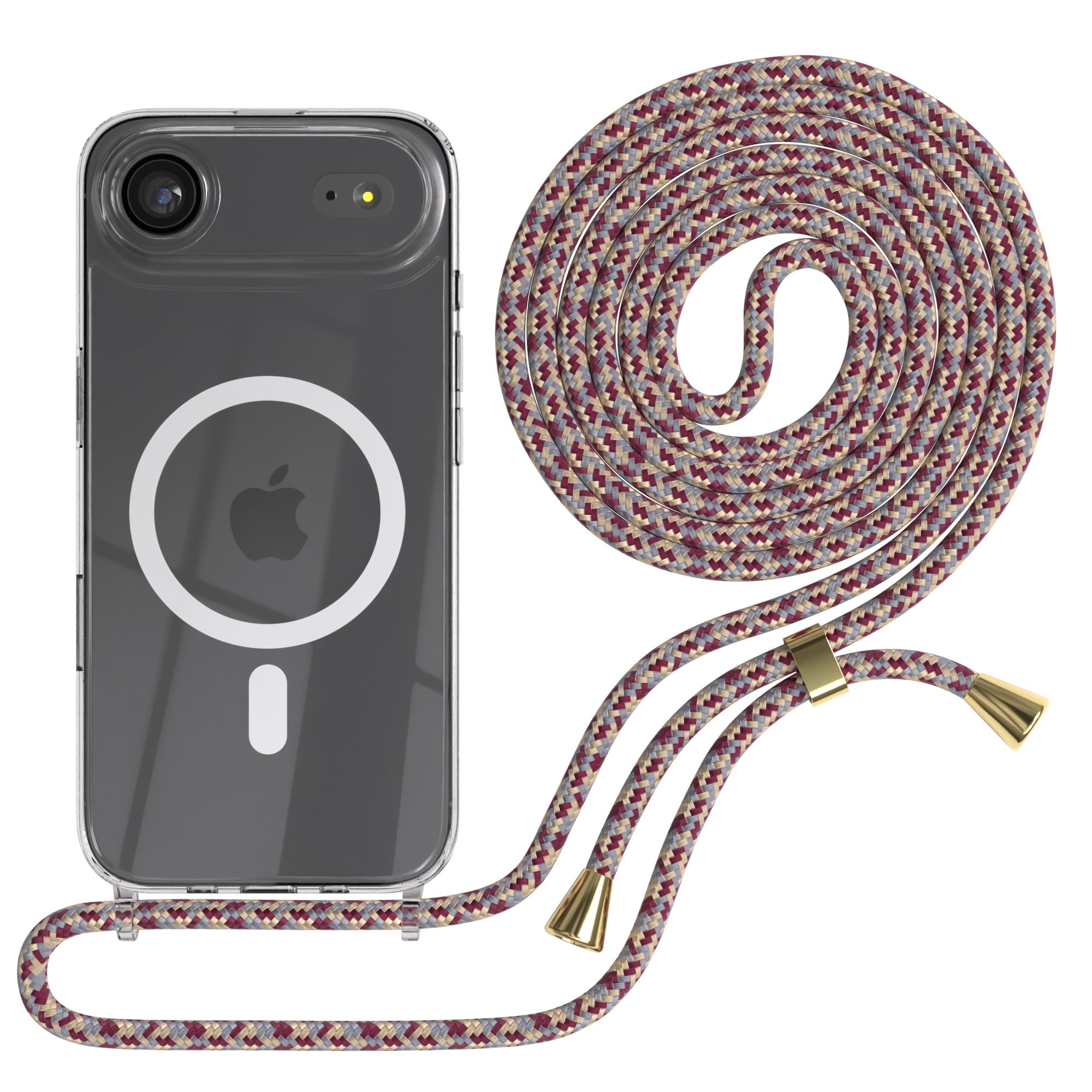 iPhone Air transparente Hülle + Kordel mit MagSafe