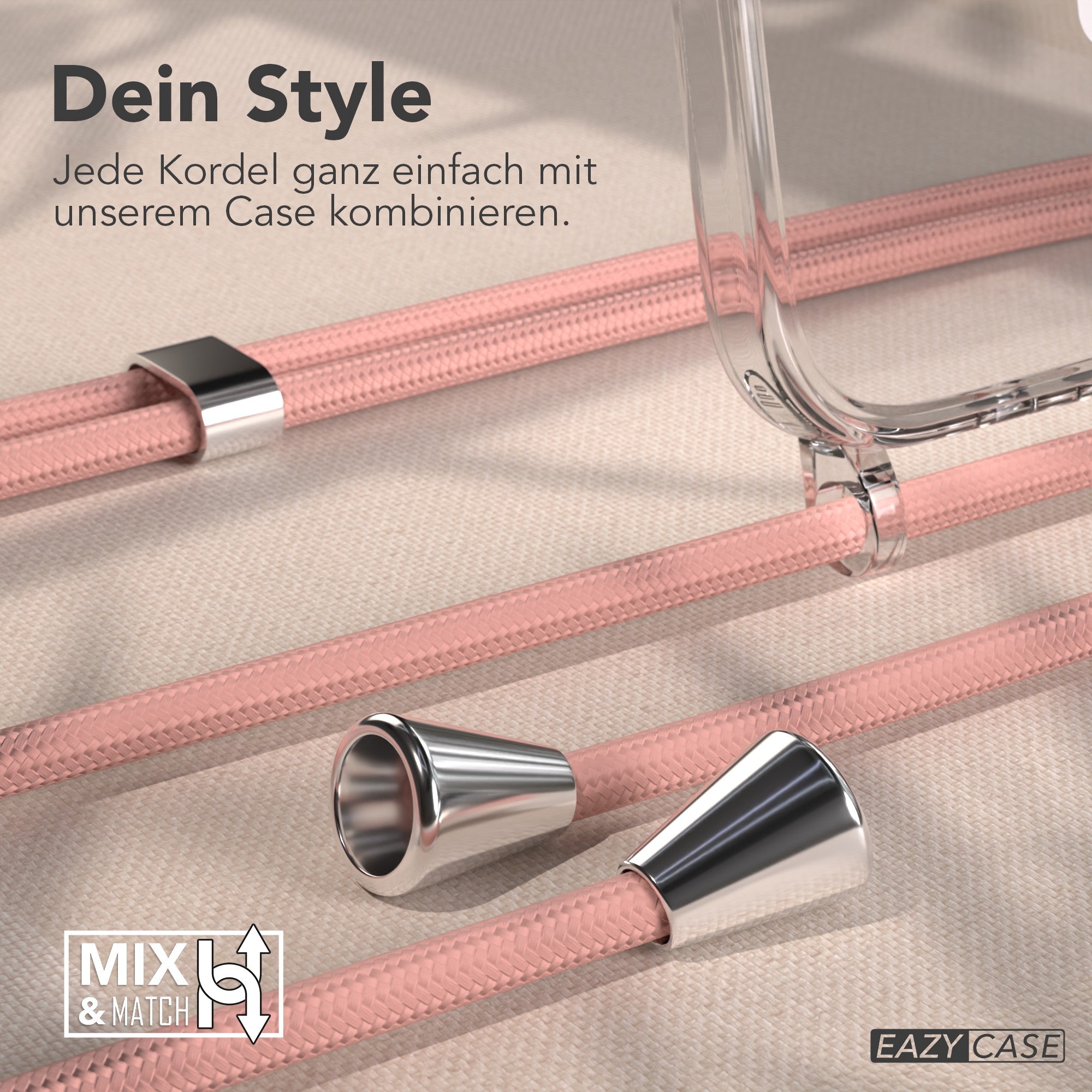 iPhone Air transparente Hülle + Kordel mit MagSafe