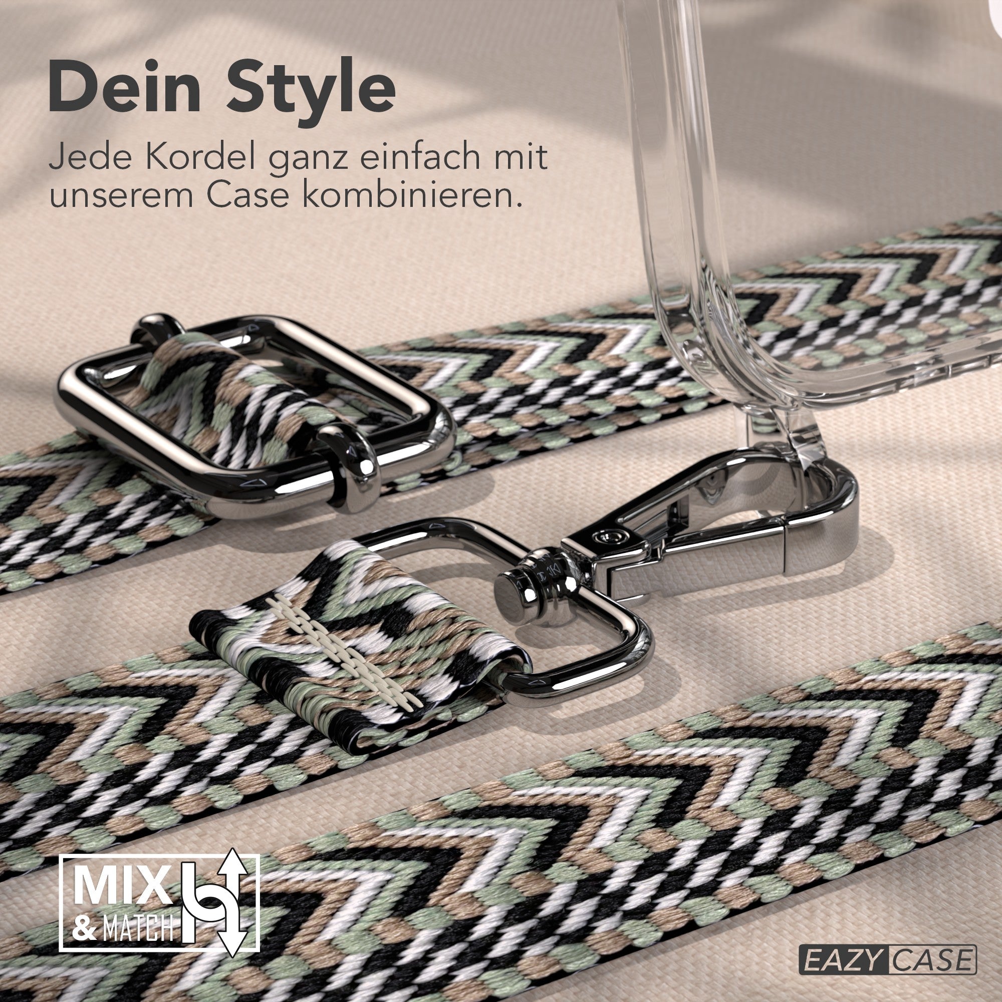 iPhone Air MagSafe Handykette mit verstellbarem Boho Band zum Umhängen
