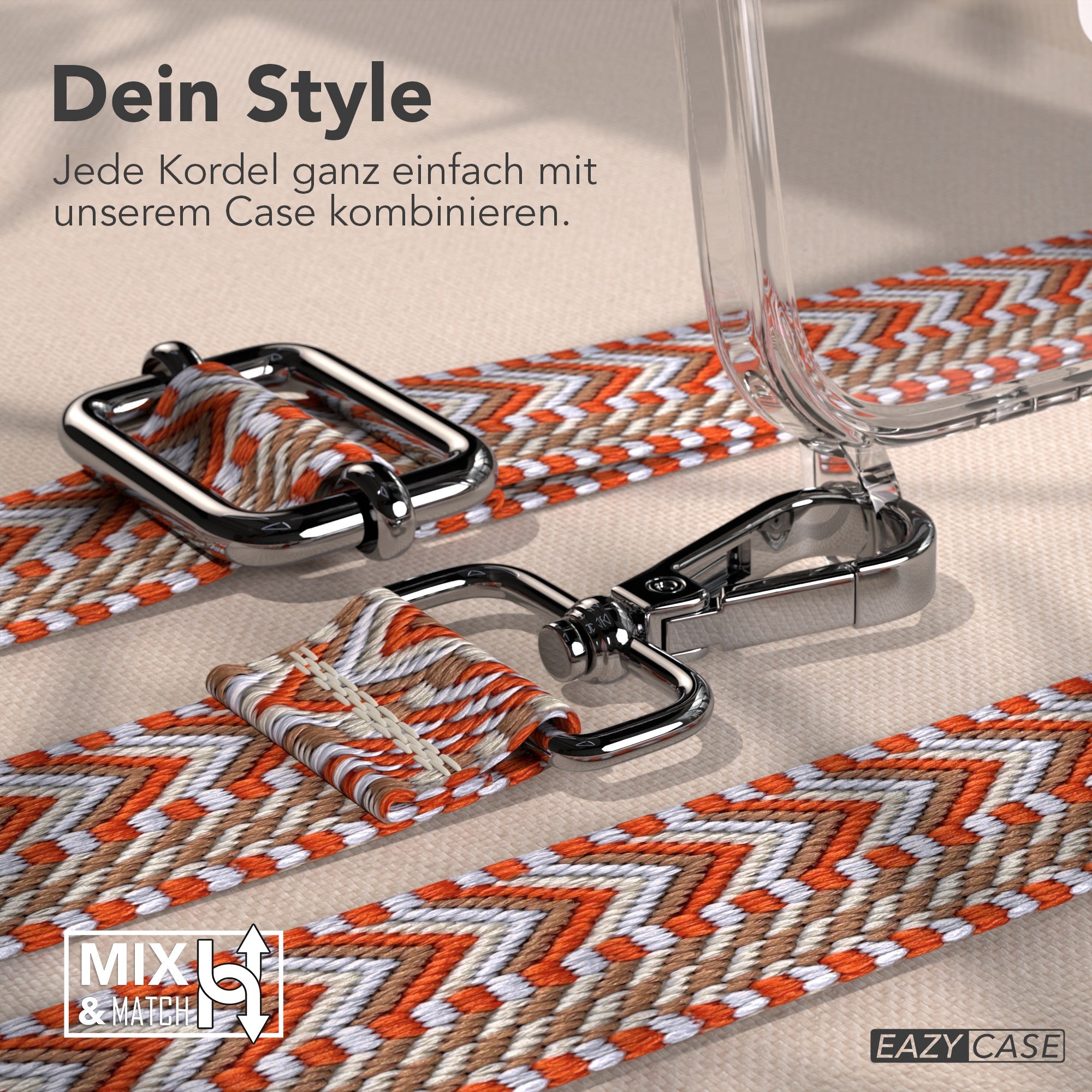 iPhone Air MagSafe Handykette mit verstellbarem Boho Band zum Umhängen