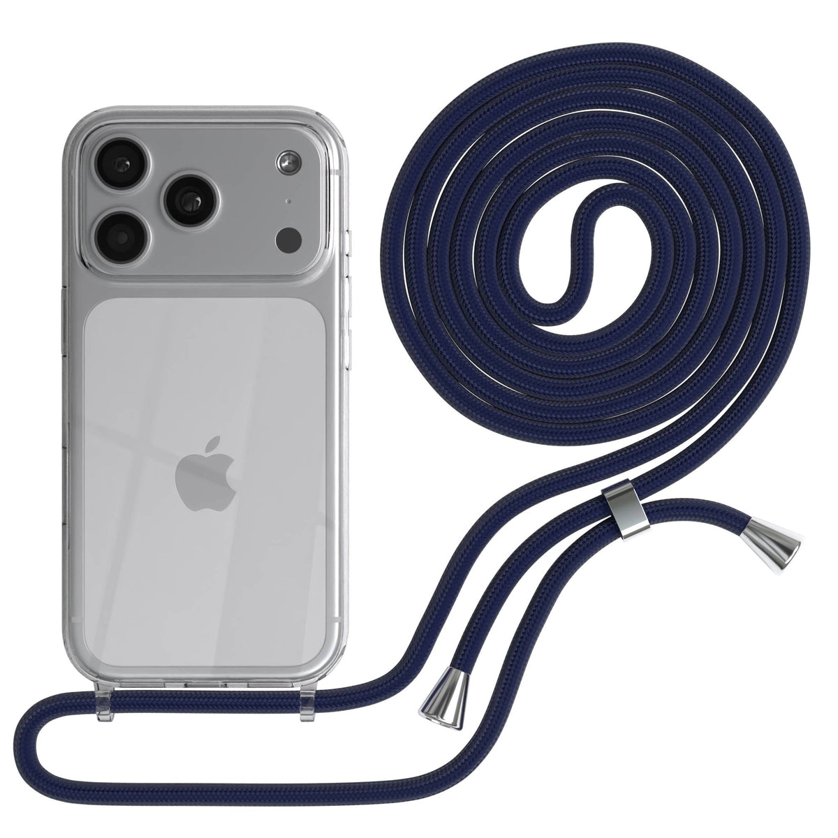iPhone 17 Pro transparente Handykette mit verstellbarer Kordel TPU Hülle
