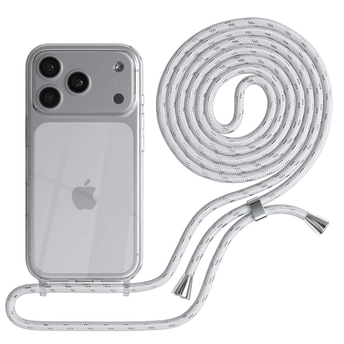 iPhone 17 Pro transparente Handykette mit verstellbarer Kordel TPU Hülle
